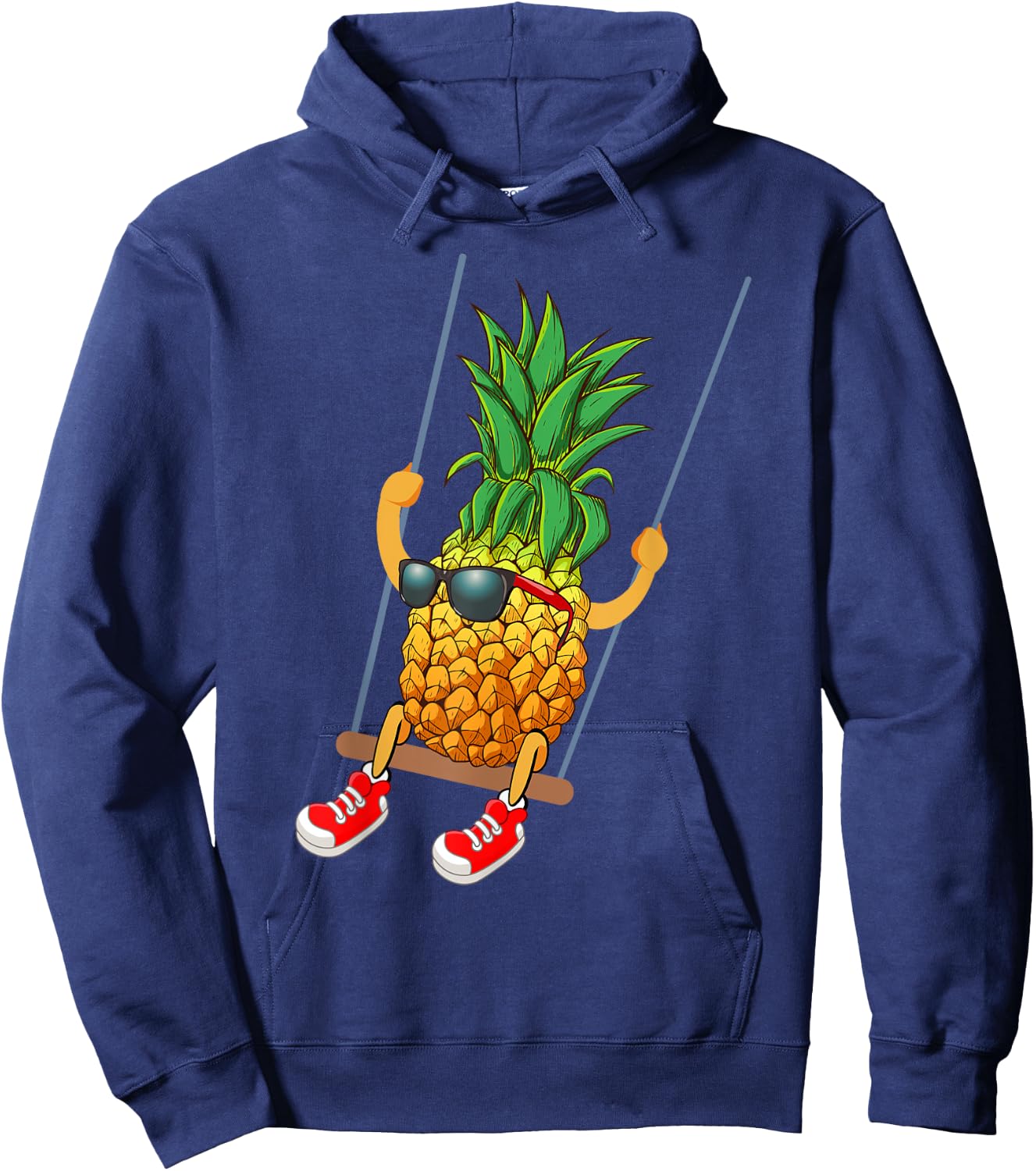 Funny Swinging Pineapple Swinger Small Hoodie - Hoodie | Navy