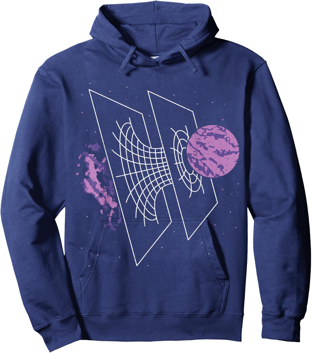 Science and Astronomy Enthusiast Designs Astrophysicists Time Warp Physics Wormhole Time Travel -Adults Black Small Modern Short Sleeve Hoodie - Hoodie | Navy