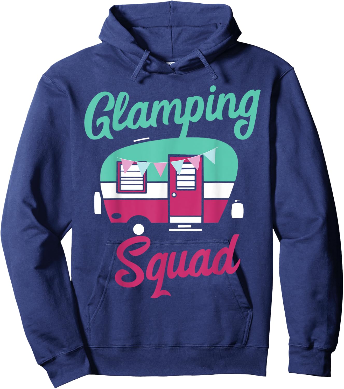 Glamping Squad Cute Popup Camper Gift Glamping Hoodie - Hoodie | Navy