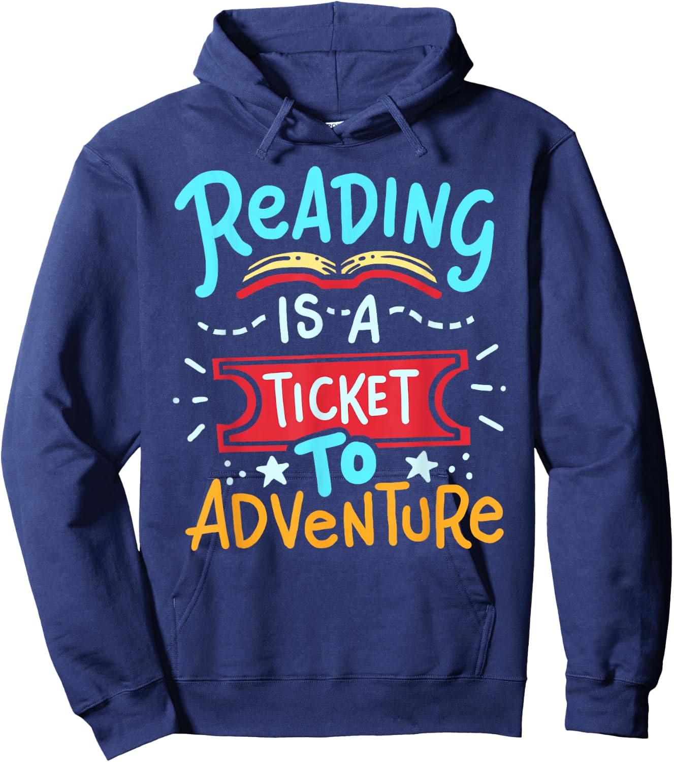 Reading Adventure Library Student Teacher Book Hoodie - Hoodie | Navy