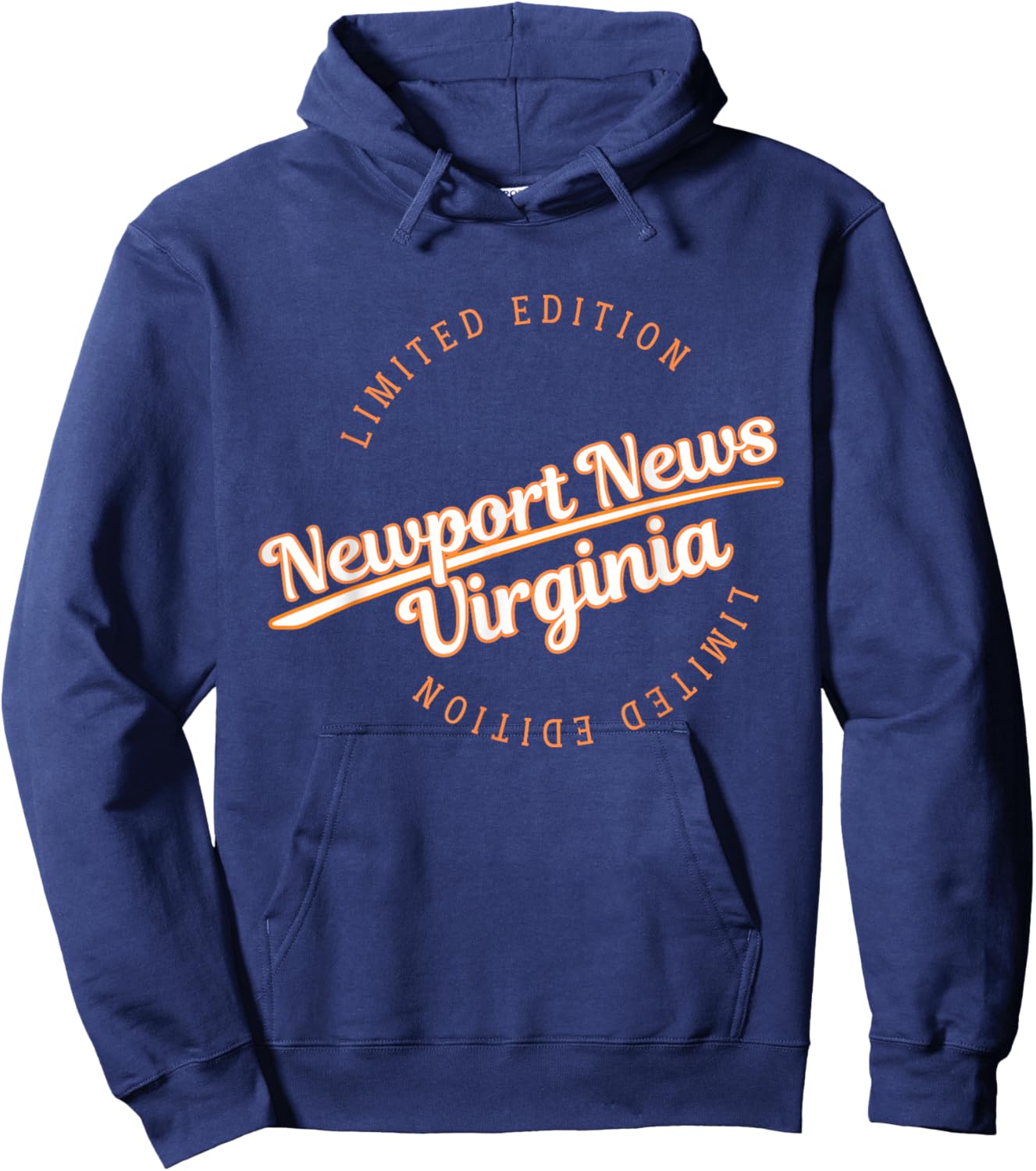 Retro Athletic Newport News VA apparel Hoodie - Hoodie | Navy