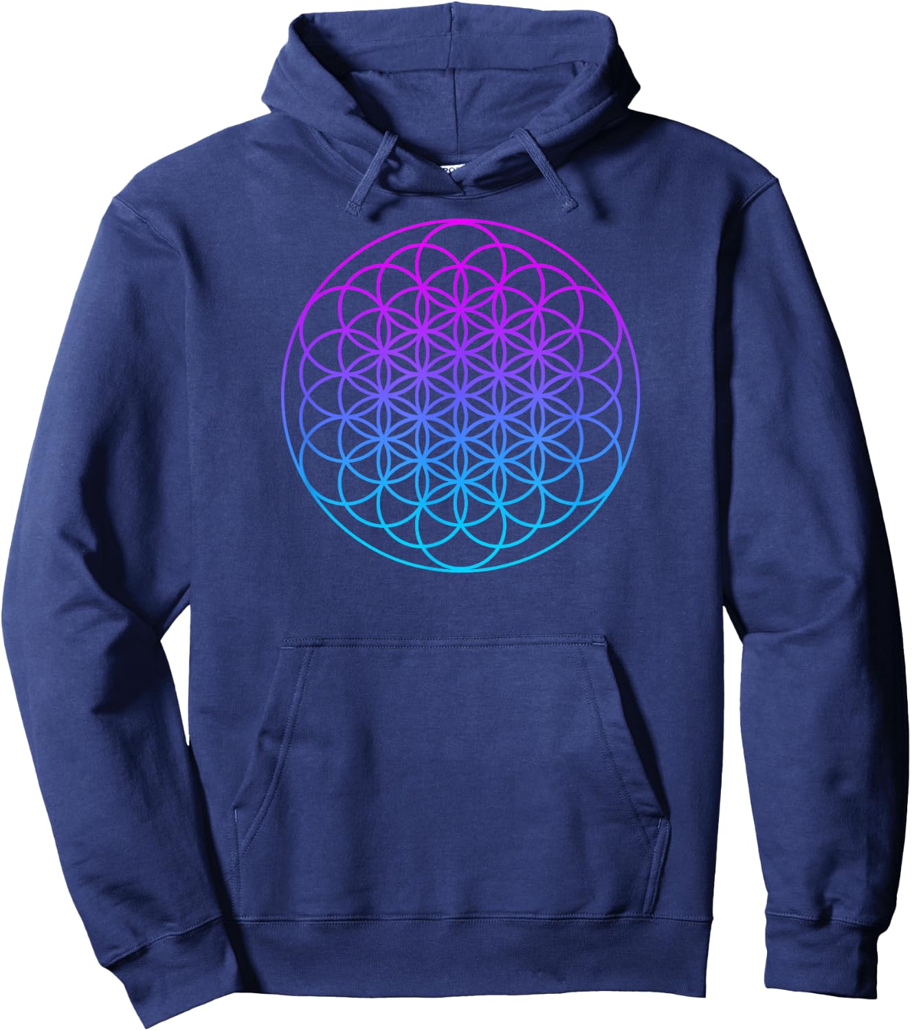 Sacred Geometry Shirt - Flower of Life Hoodie - Hoodie | Navy