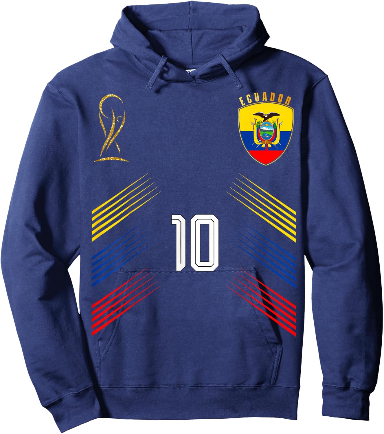Ecuador Flag Ecuadorian Pride Lovers Retro Hoodie - Hoodie | Navy