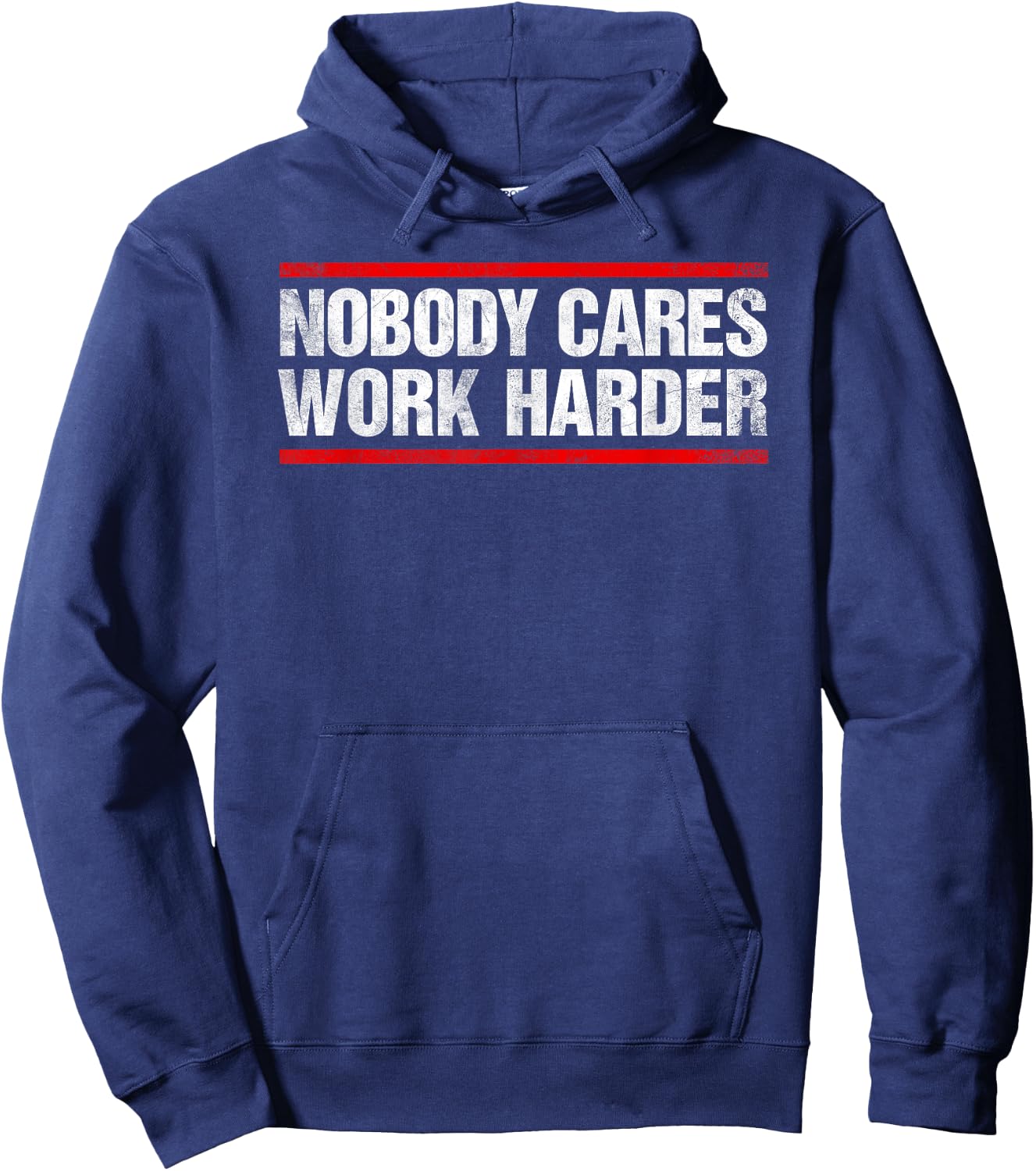 Nobody Cares Work Harder Fitness Workout Gym Hoodie - Hoodie | Navy