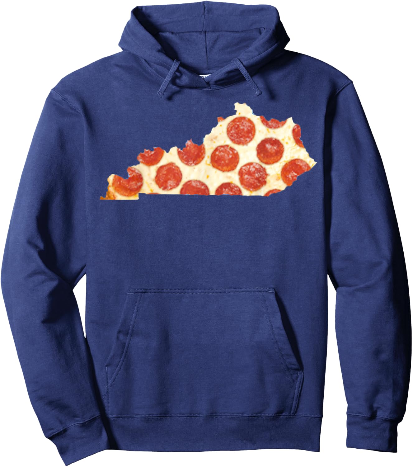 Kentucky Pizza Shirt Pepperoni Pizza State Hoodie - Hoodie | Navy