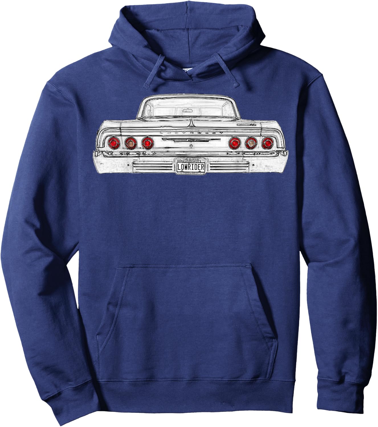 Lowrider 64 Impala Rear Dark Shirt Hoodie - Hoodie | Navy