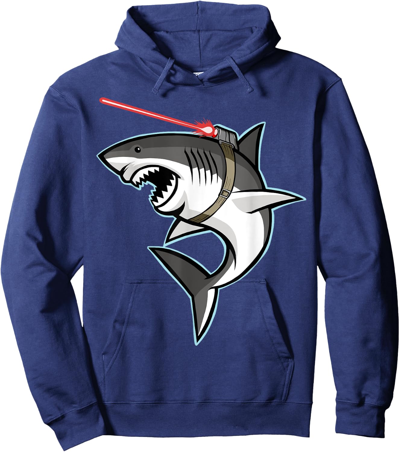 Shark with Laser Beam Hoodie - Hoodie | Navy