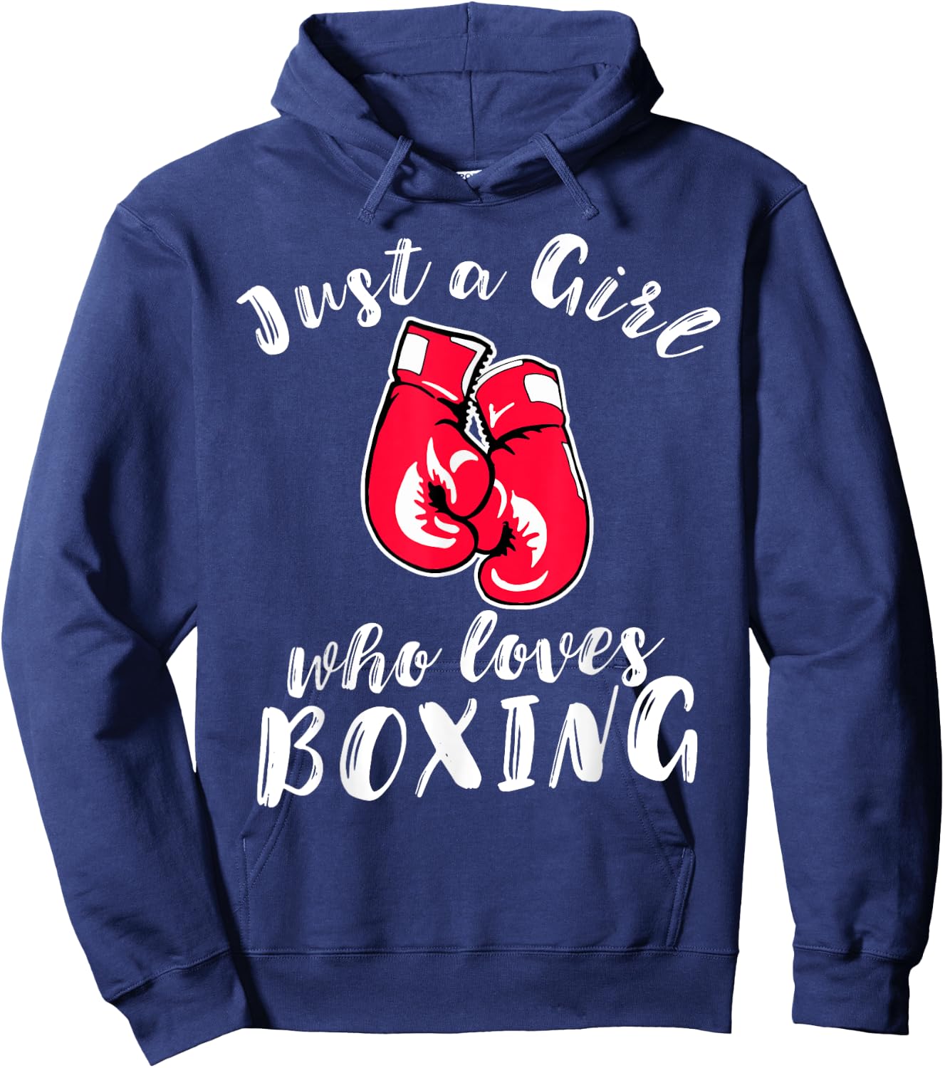 Just a Girl Who Loves Boxing Girls Boxing Hoodie - Hoodie | Navy
