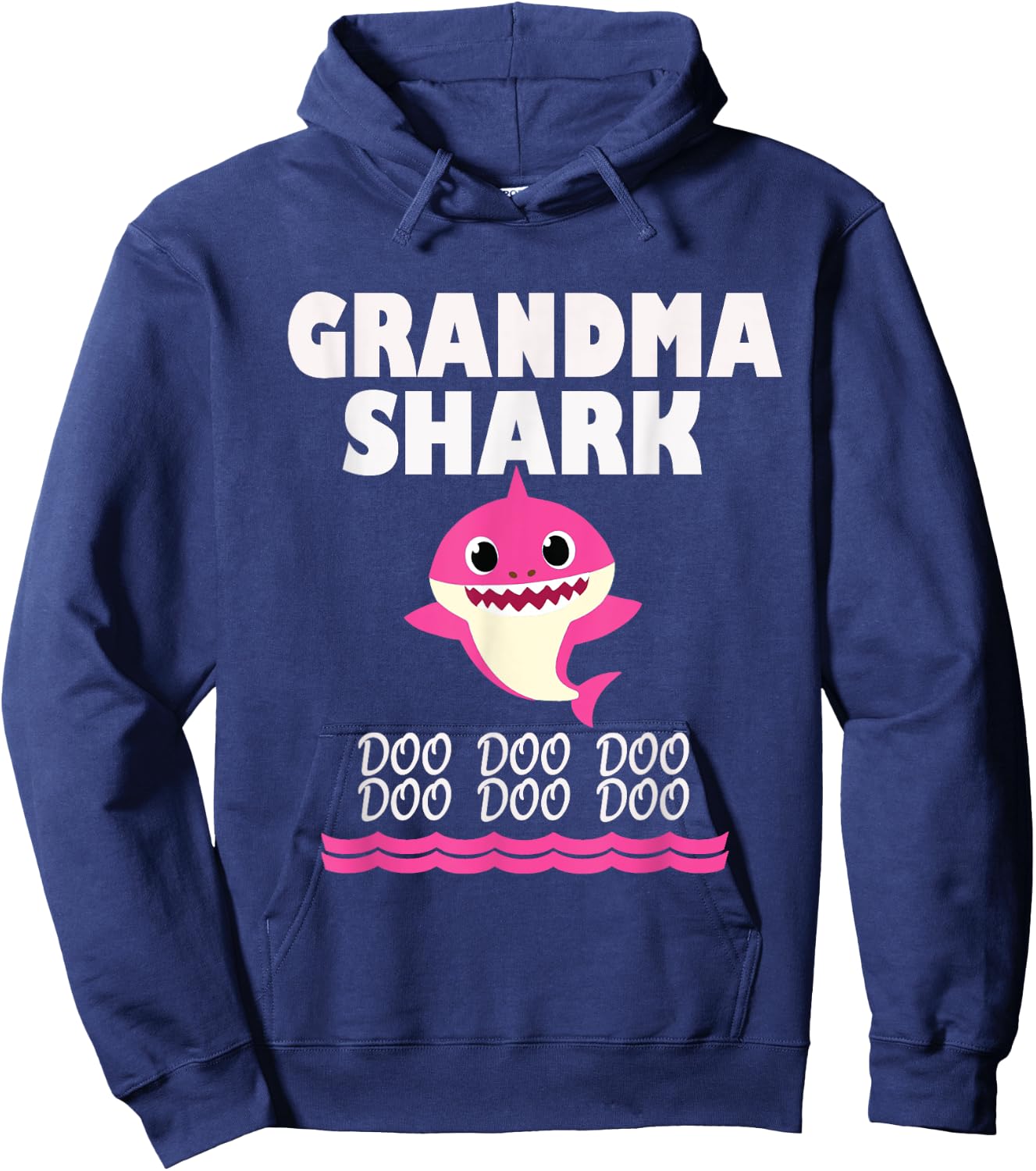 Funny Grandma shark Gift grandma Hoodie - Hoodie | Navy