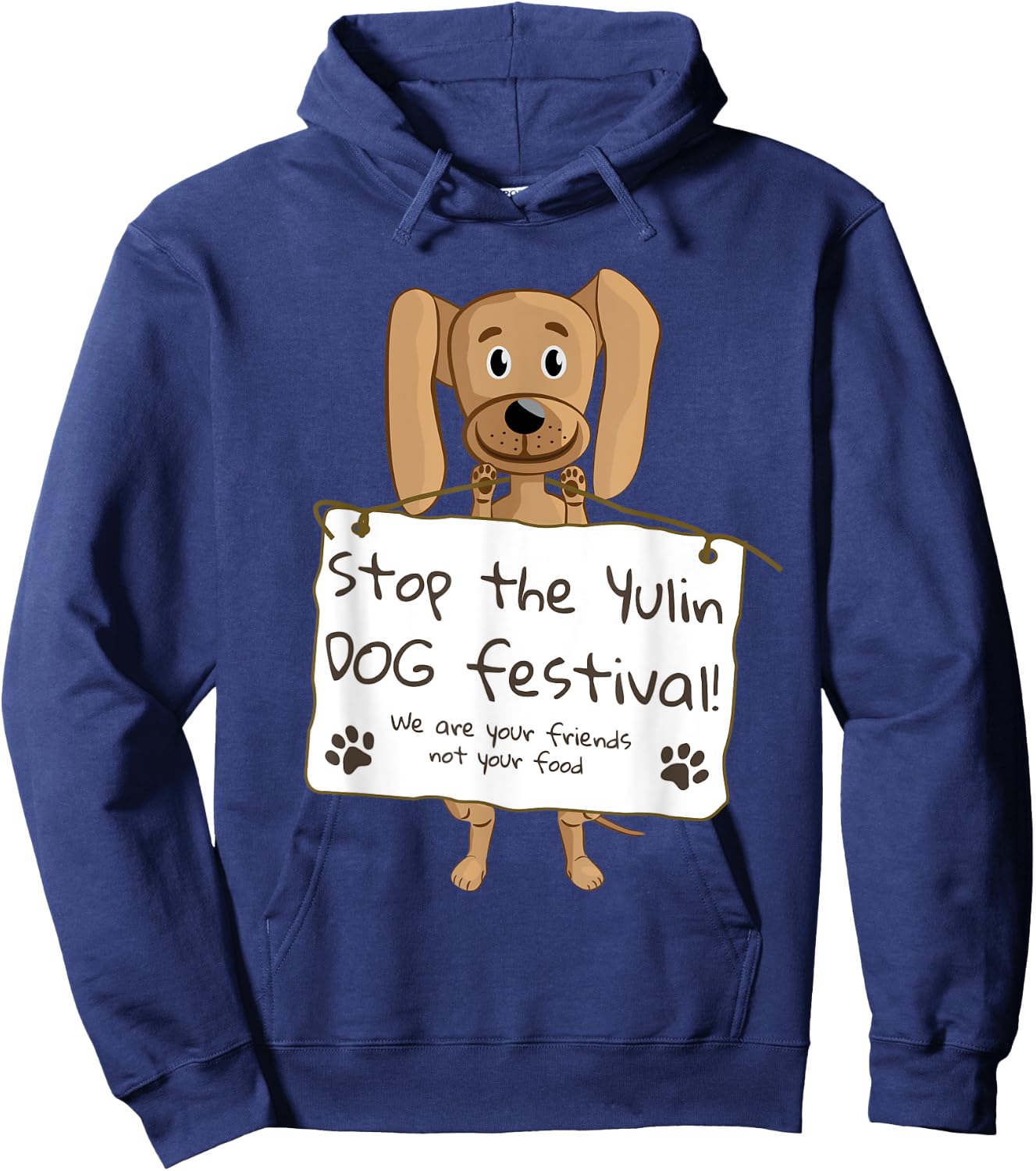 Stop the Yulin Dog Festival Hoodie - Hoodie | Navy
