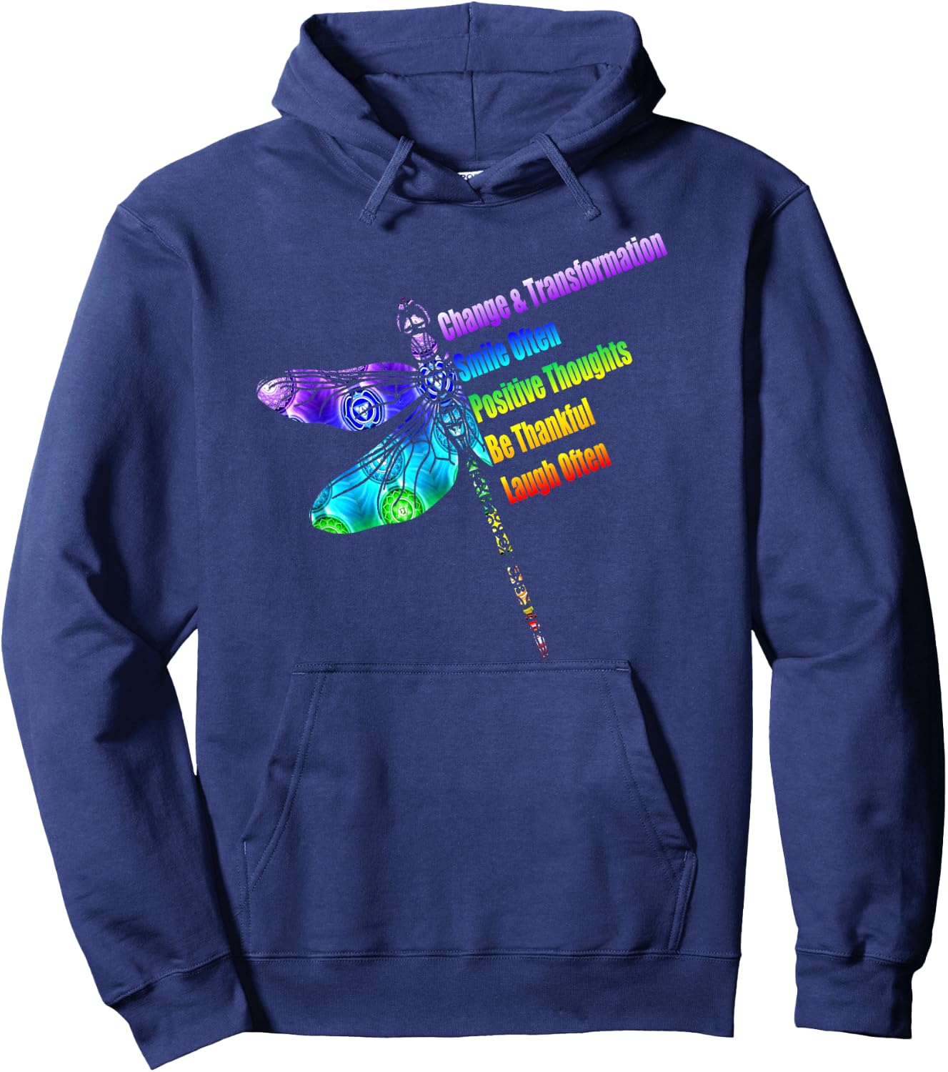 Motivational Inspiration Gift Dragonfly Hoodie - Hoodie | Navy