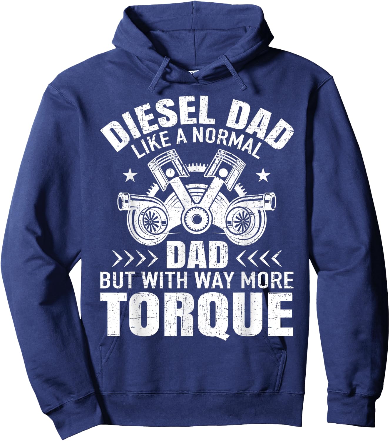 Diesel Mechanic Dad Automobile Fathers Day Hoodie - Hoodie | Navy
