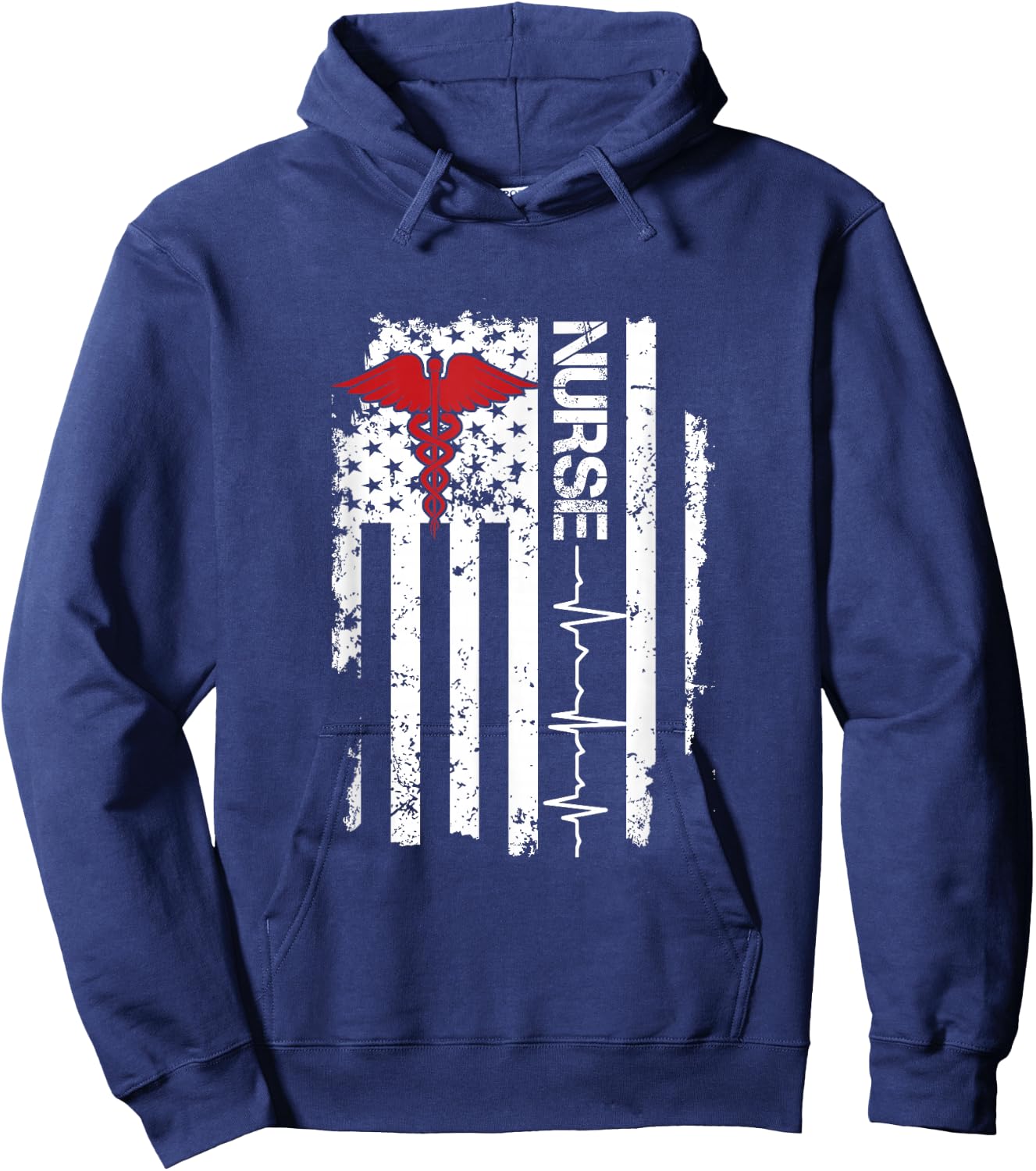 Pulse Nurse Paramedic United States Nurse Medic Hoodie - Hoodie | Navy