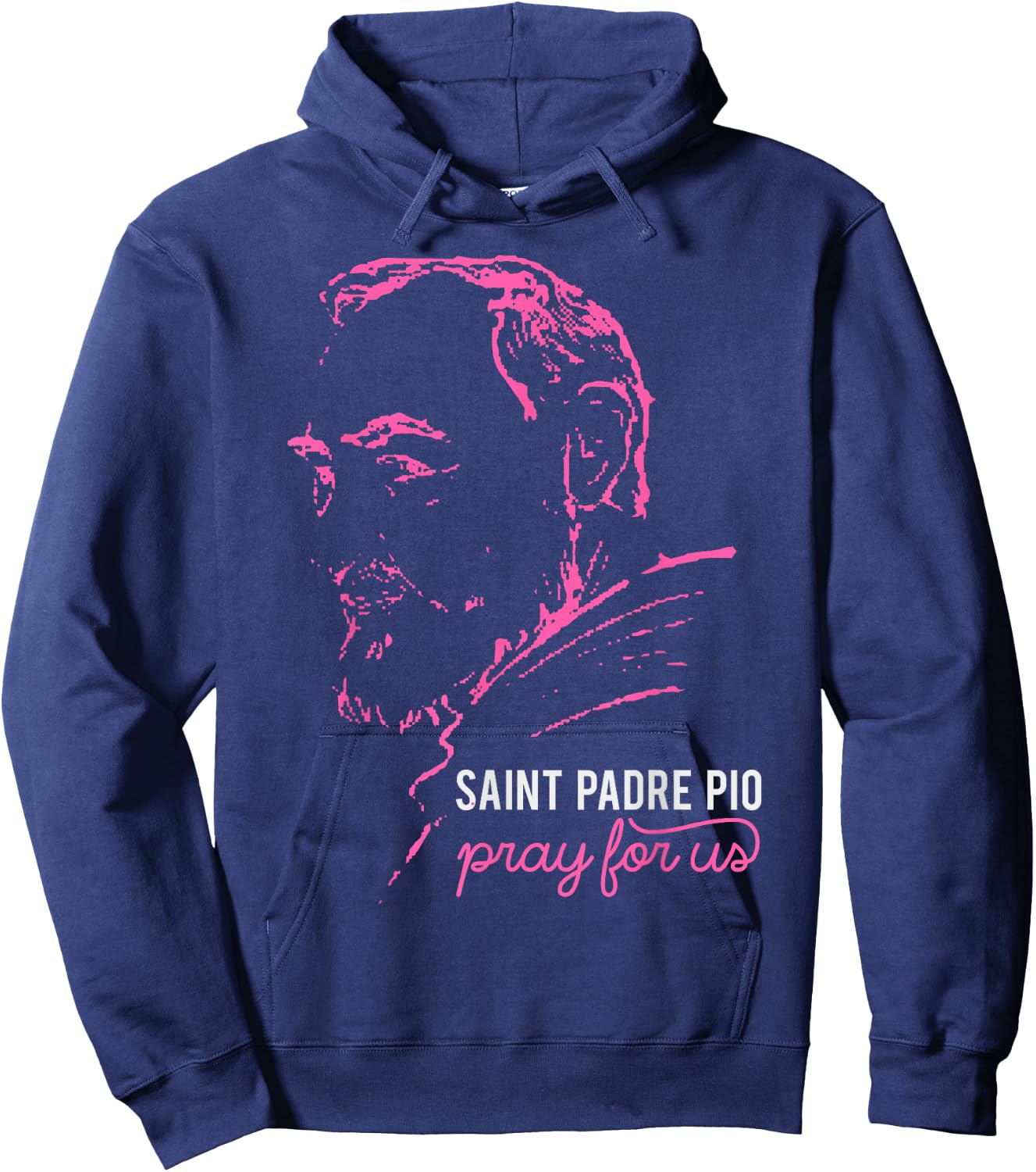 Religious Catholic St Padre Pio Of Pietrelcina Hoodie - Hoodie | Navy