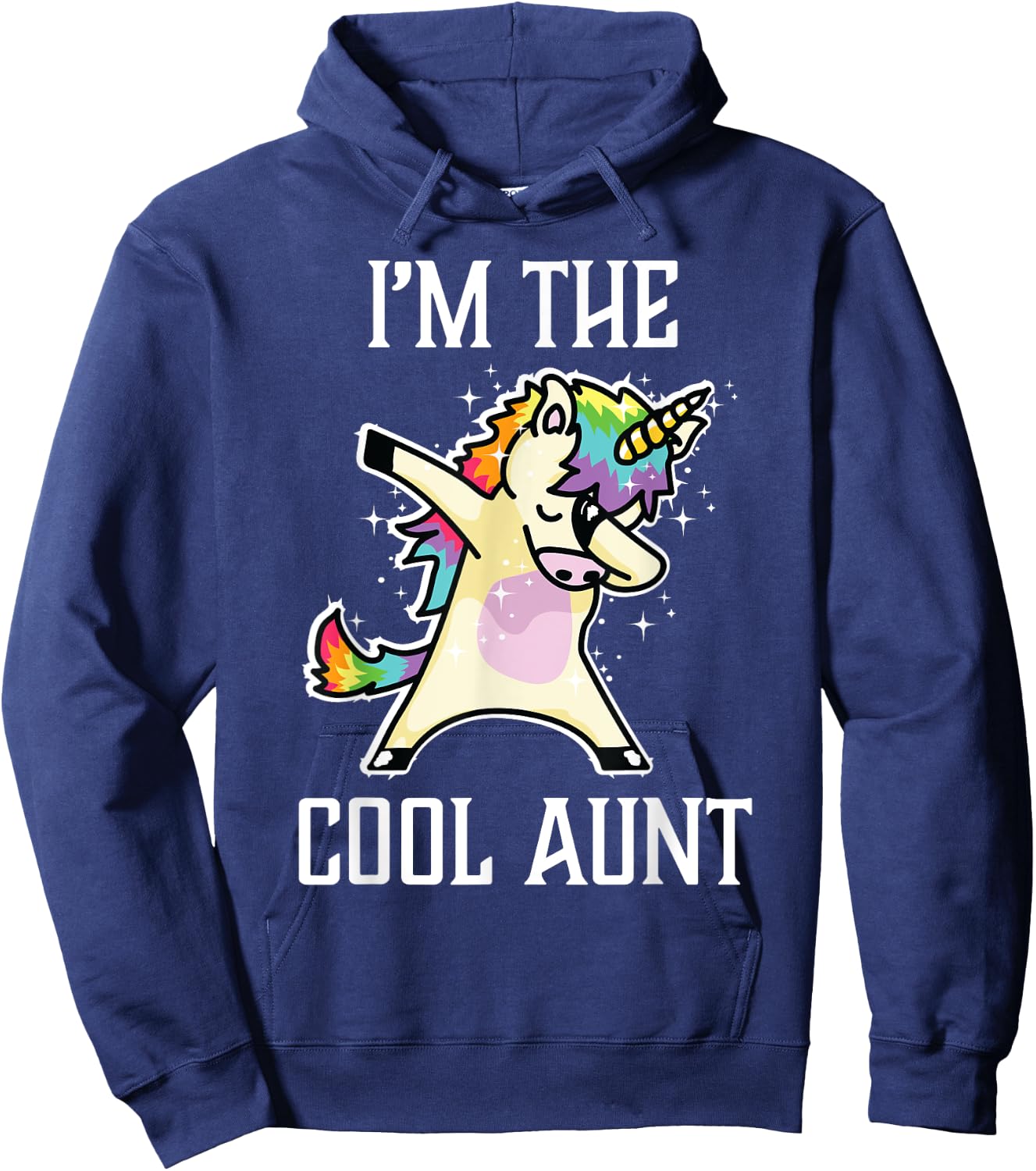 I'm the Cool Aunt Dabbing Rainbow Unicorn Hoodie - Hoodie | Navy