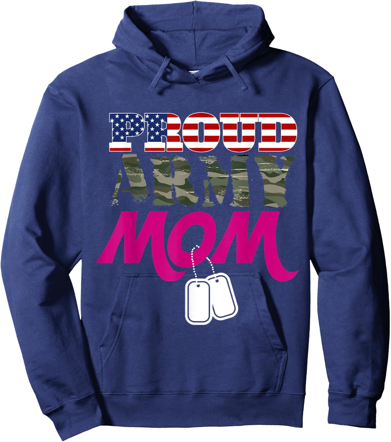 Proud Army Mom Shirt, Patriotic Army Mom Hoodie - Hoodie | Navy