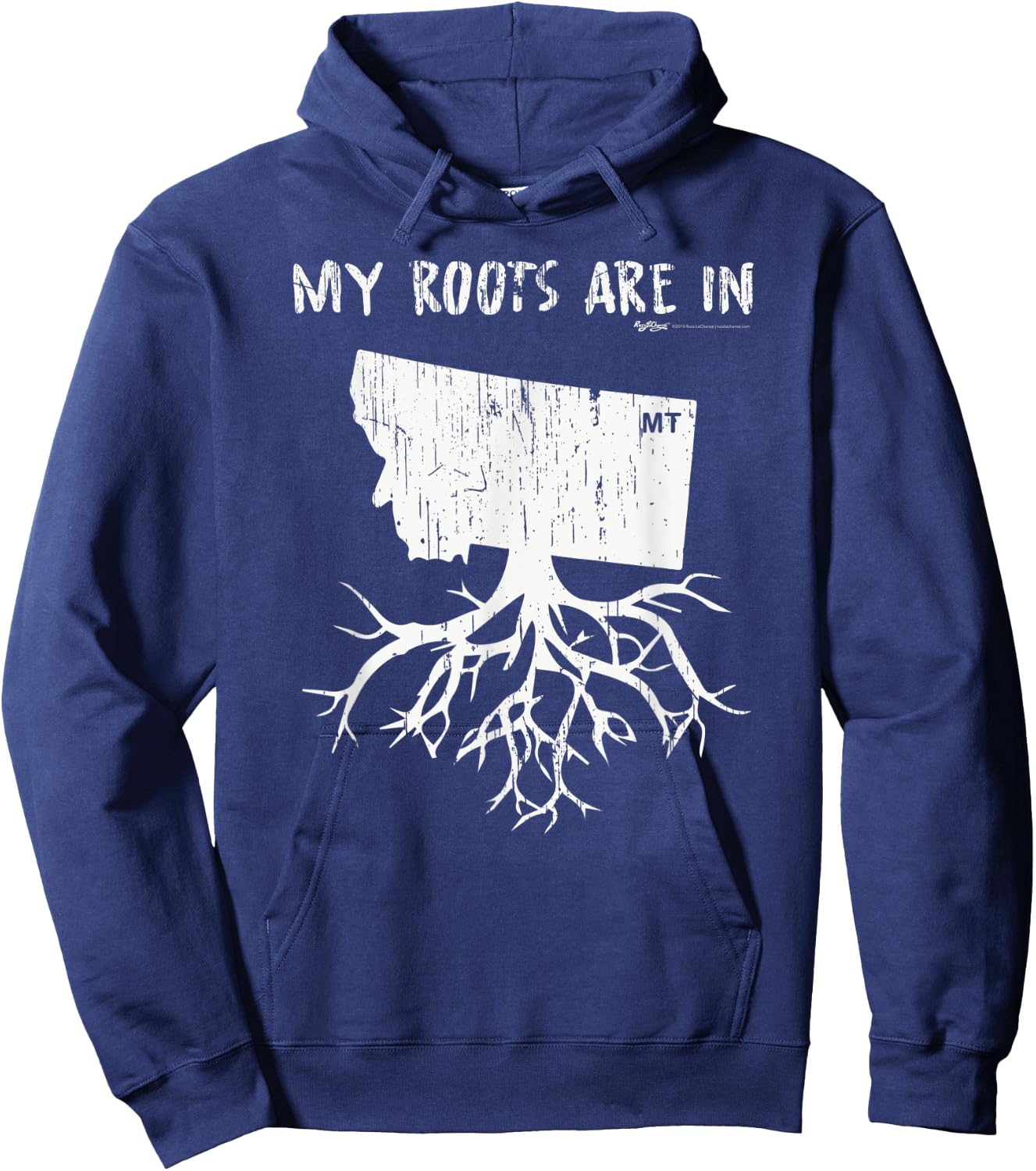 Vintage My Roots Are In Montana State Hoodie - Hoodie | Navy