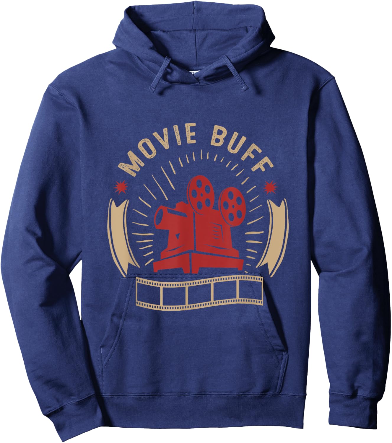 Movie Buff Vintage Cinema Hoodie - Hoodie | Navy