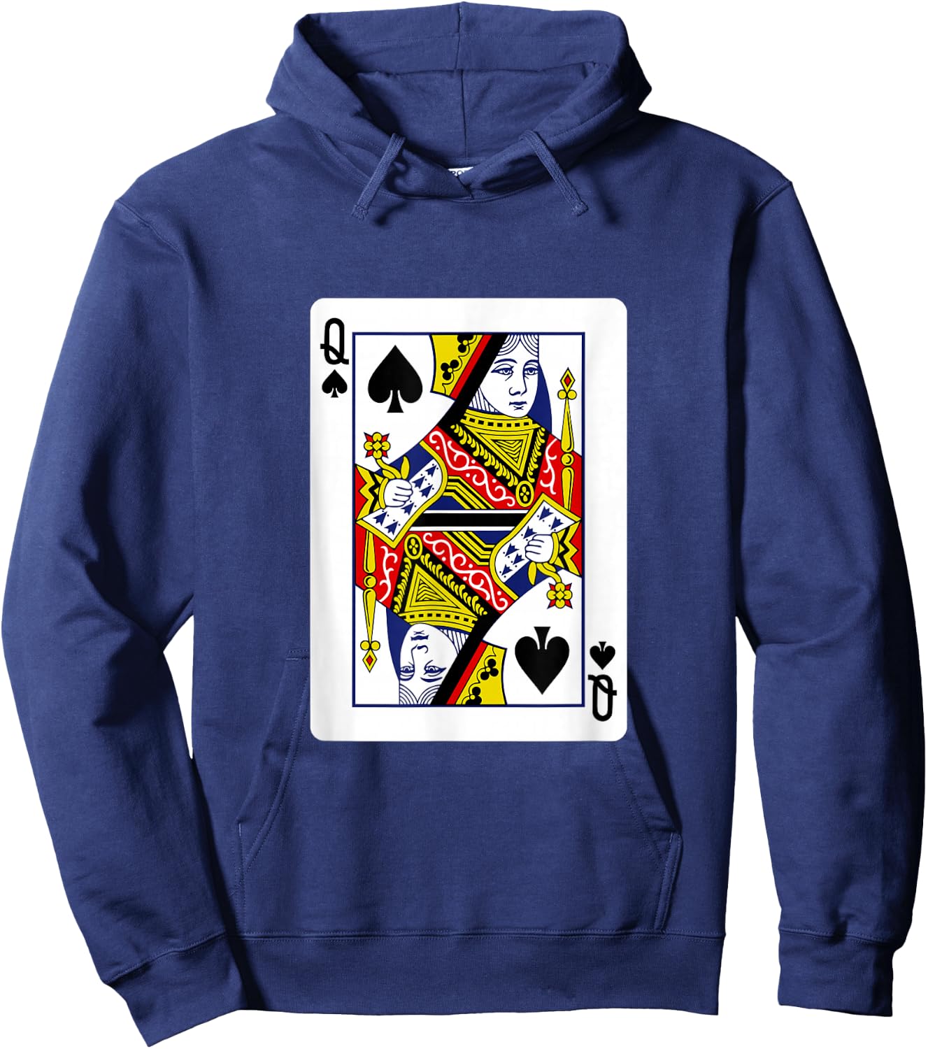 Queen of Spades Playing Cards Hoodie - Hoodie | Navy