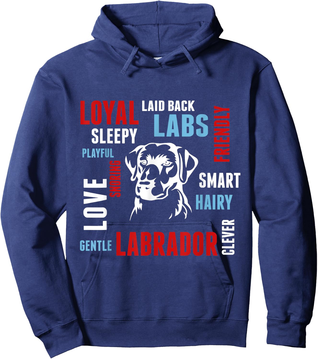 I Love My Loyal Lab - Cute Labrador Dog Shirt Hoodie - Hoodie | Navy