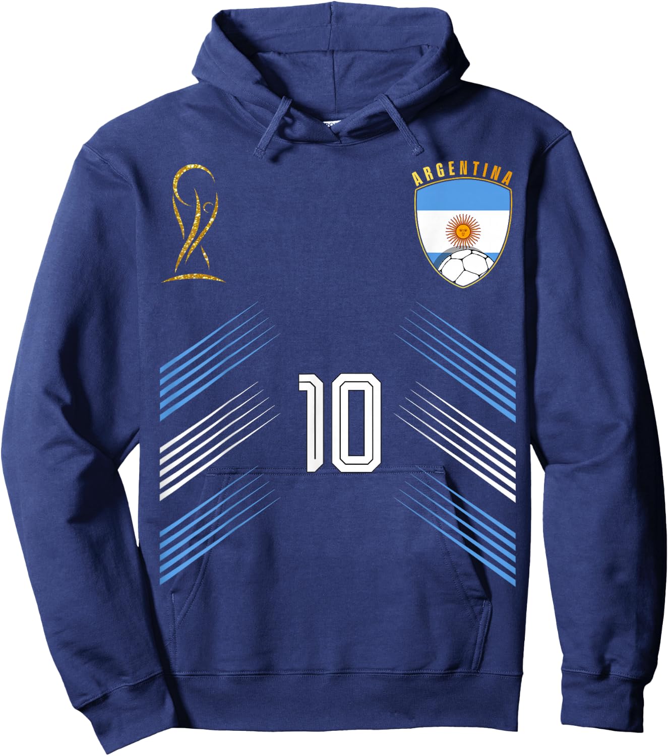 Argentina Flag Argentinian Pride Lovers Retro Hoodie - Hoodie | Navy