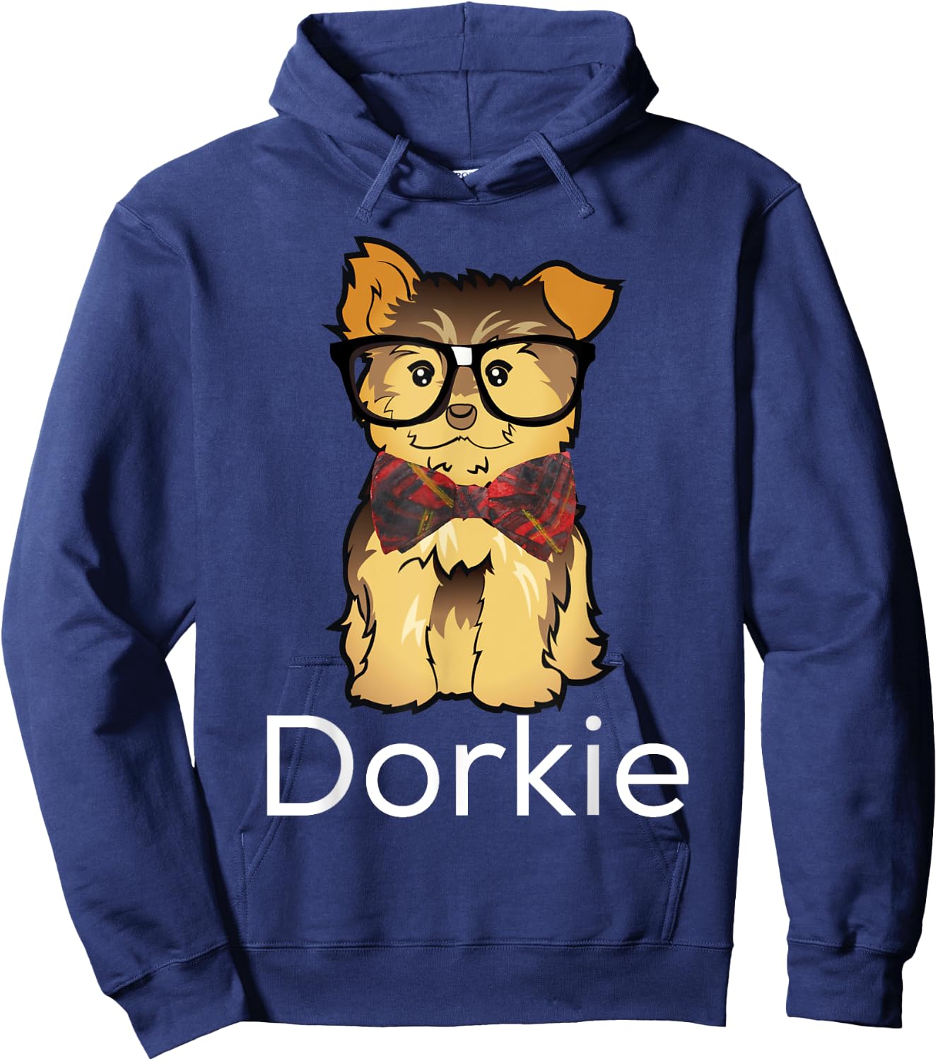 Dorkie Funny Dorky Yorkie Dog Hoodie - Hoodie | Navy