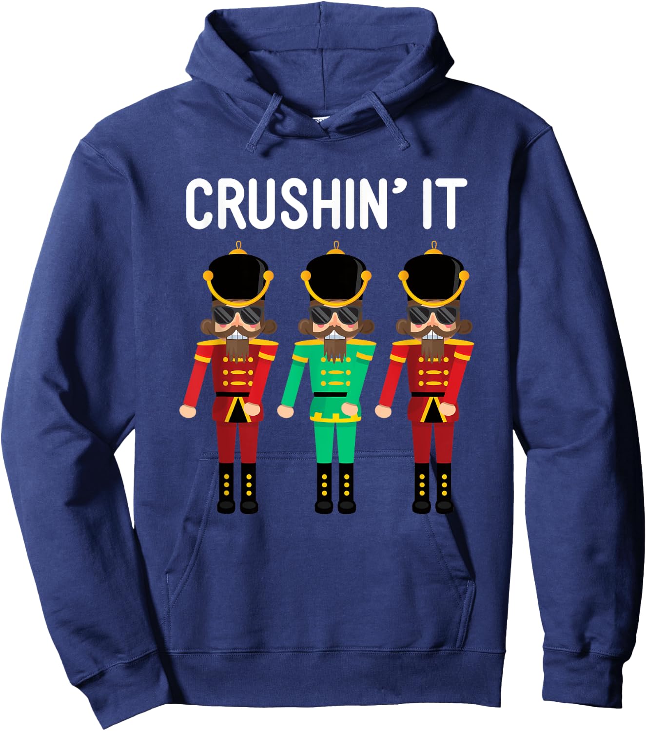 Crushin It Flossing Nutcracker Christmas Dance Hoodie - Hoodie | Navy