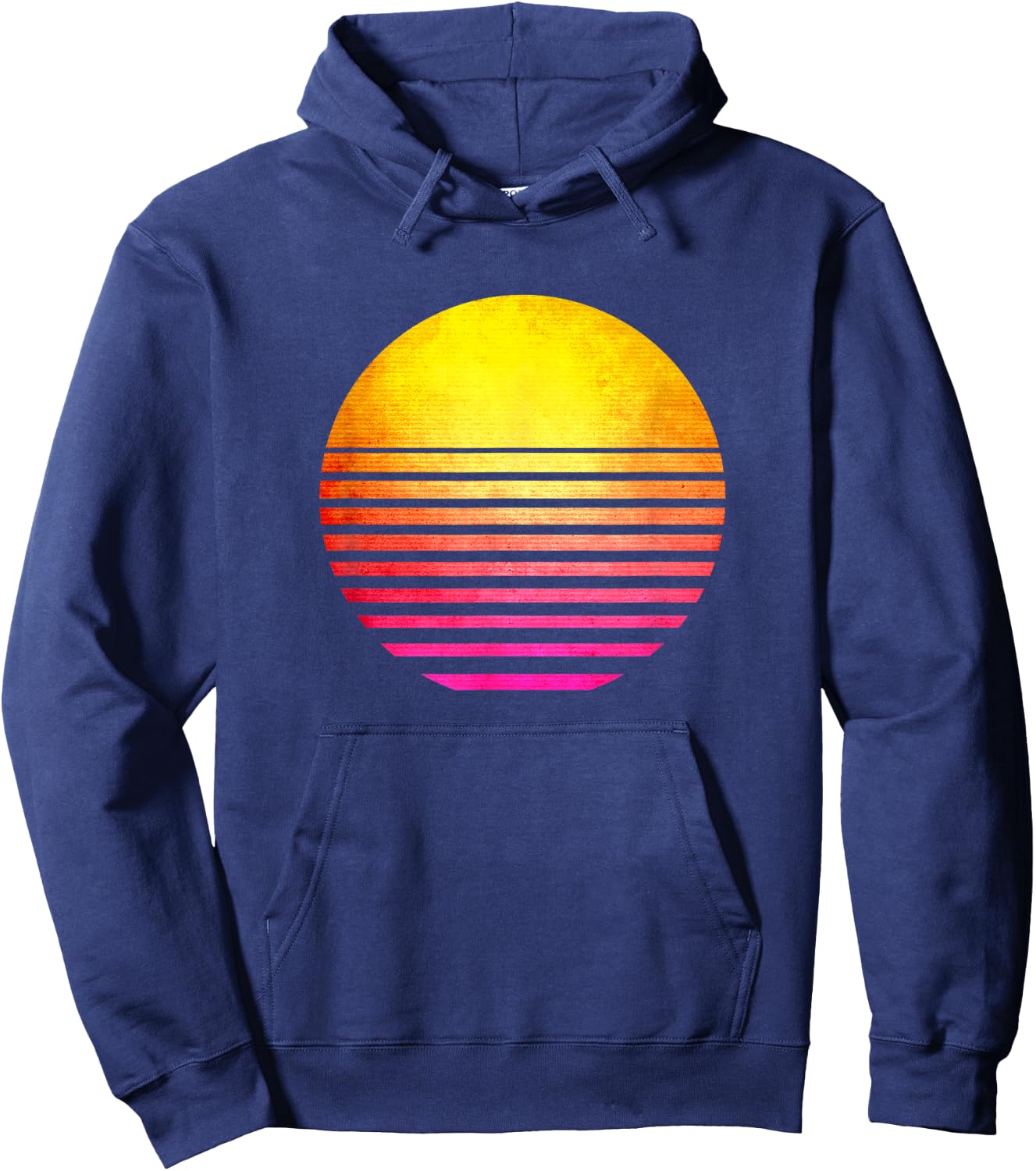 Retro Sun Outrun women, gym workout Hoodie - Hoodie | Navy