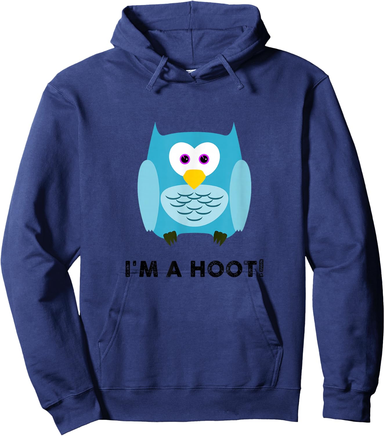 Owl I'm a Hoot Graphic Novelty Hoodie - Hoodie | Navy