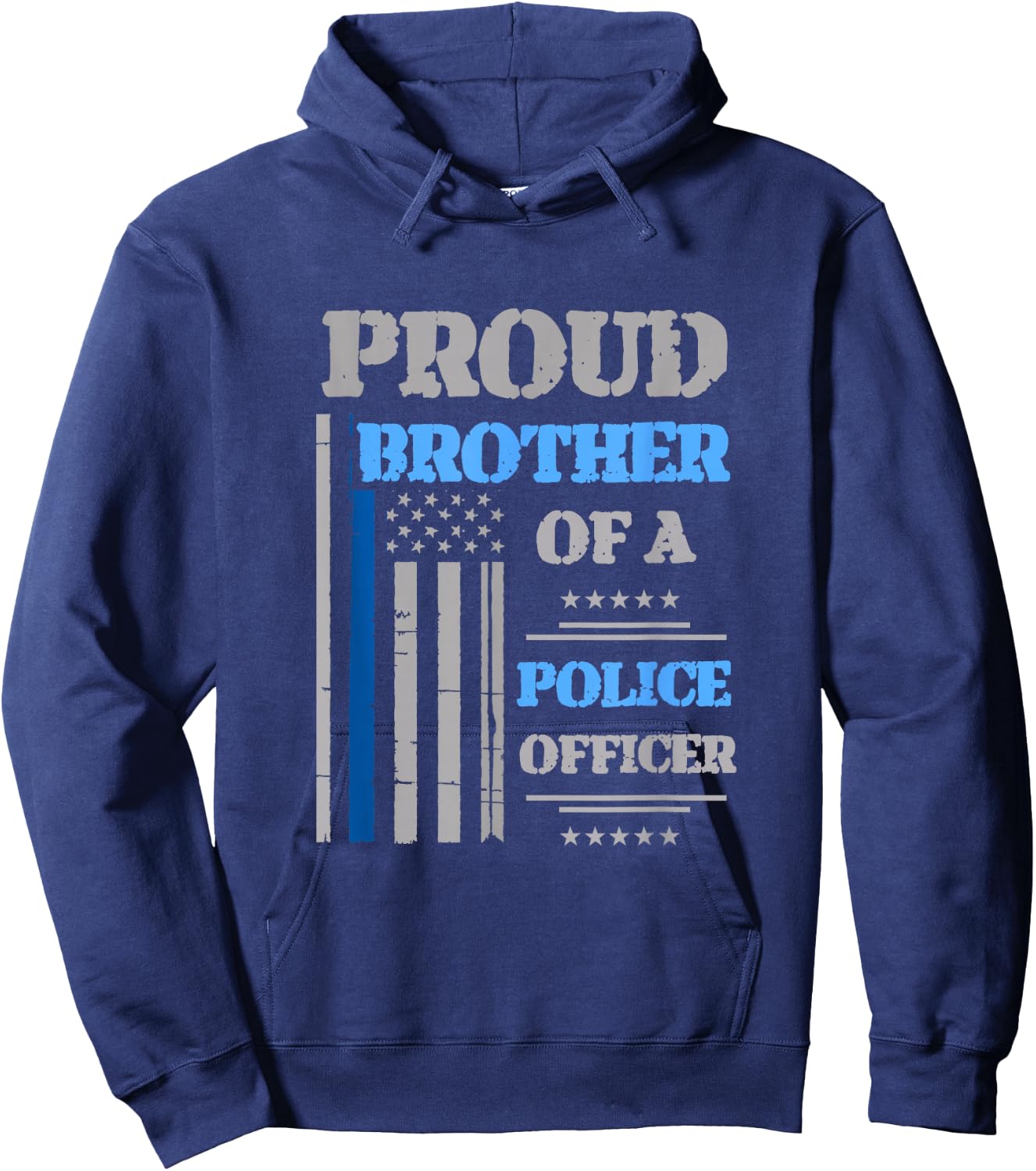 Proud Brother of Police Officer Hoodie - Hoodie | Navy