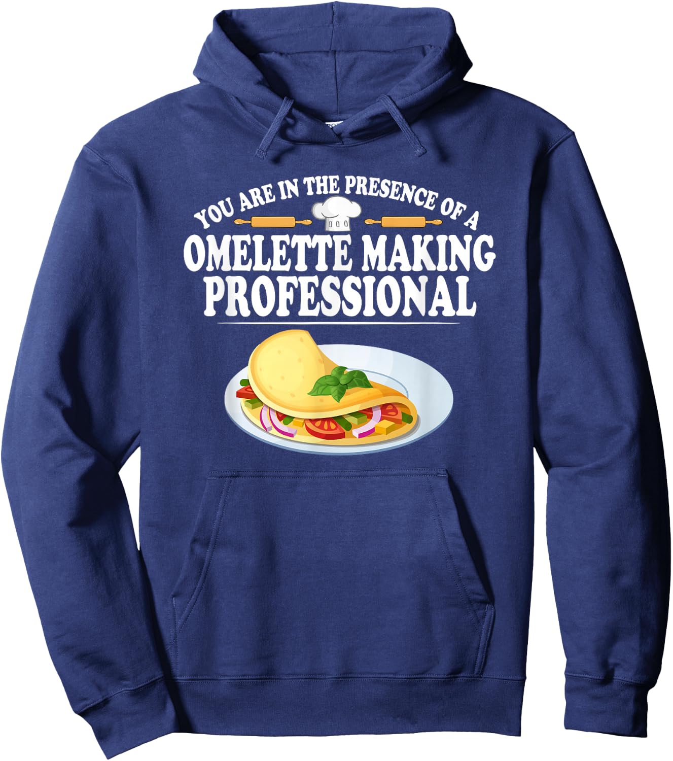 Omelette Making Professional Eggs Breakfast Hoodie - Hoodie | Navy