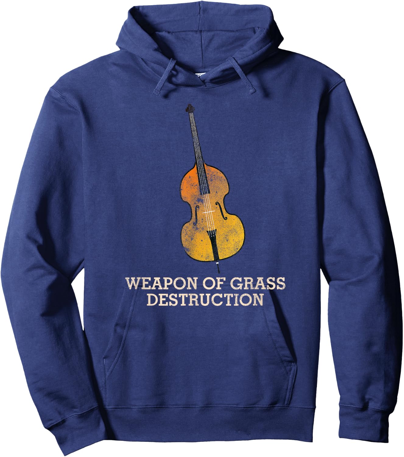 Funny Bluegrass Upright Bass Shirt Hoodie - Hoodie | Navy