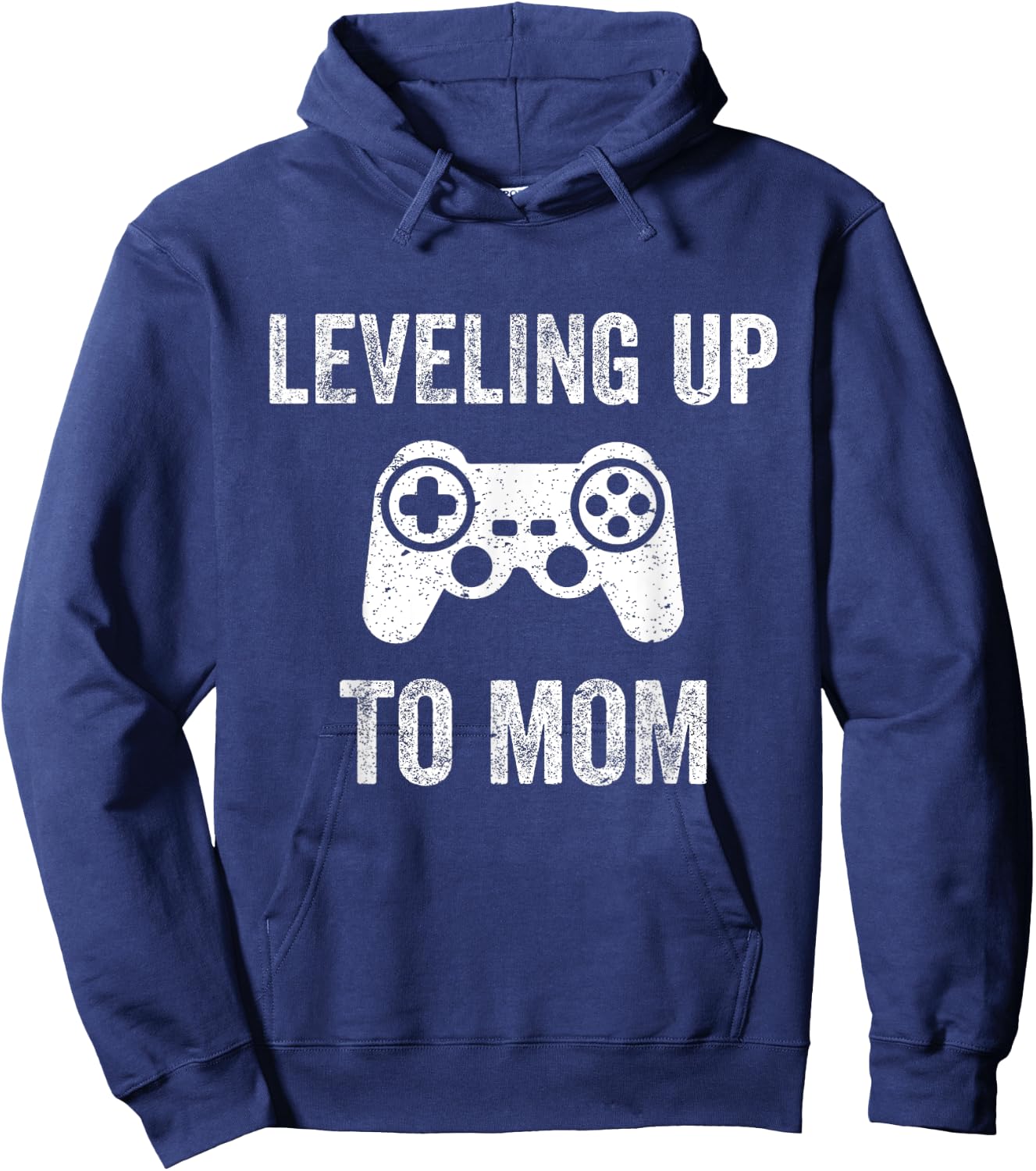 Leveling Up To Mom Shirt for Expecting Mother Hoodie - Hoodie | Navy