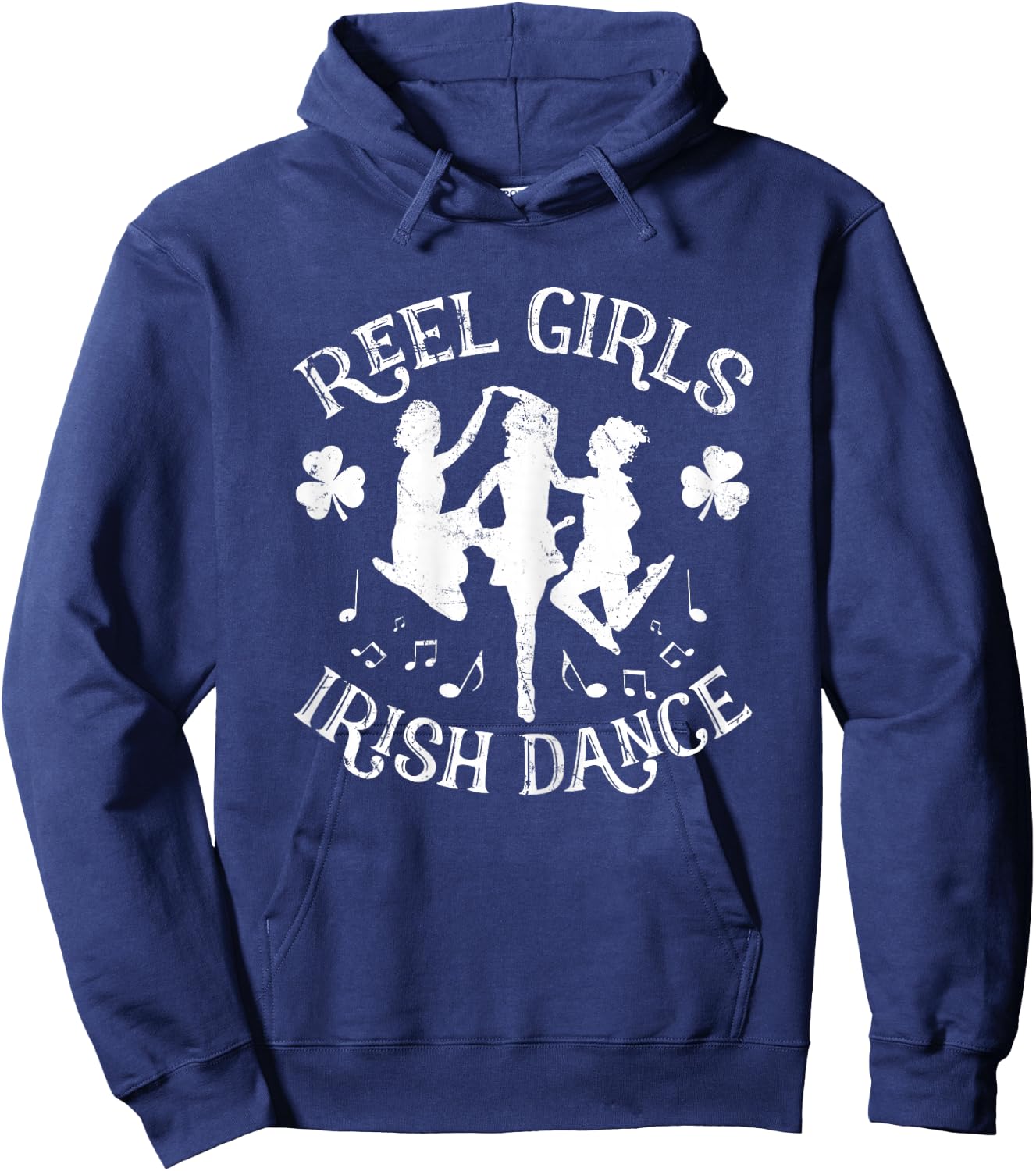St Patricks Day Reel Girls Irish Dance Green Hoodie - Hoodie | Navy