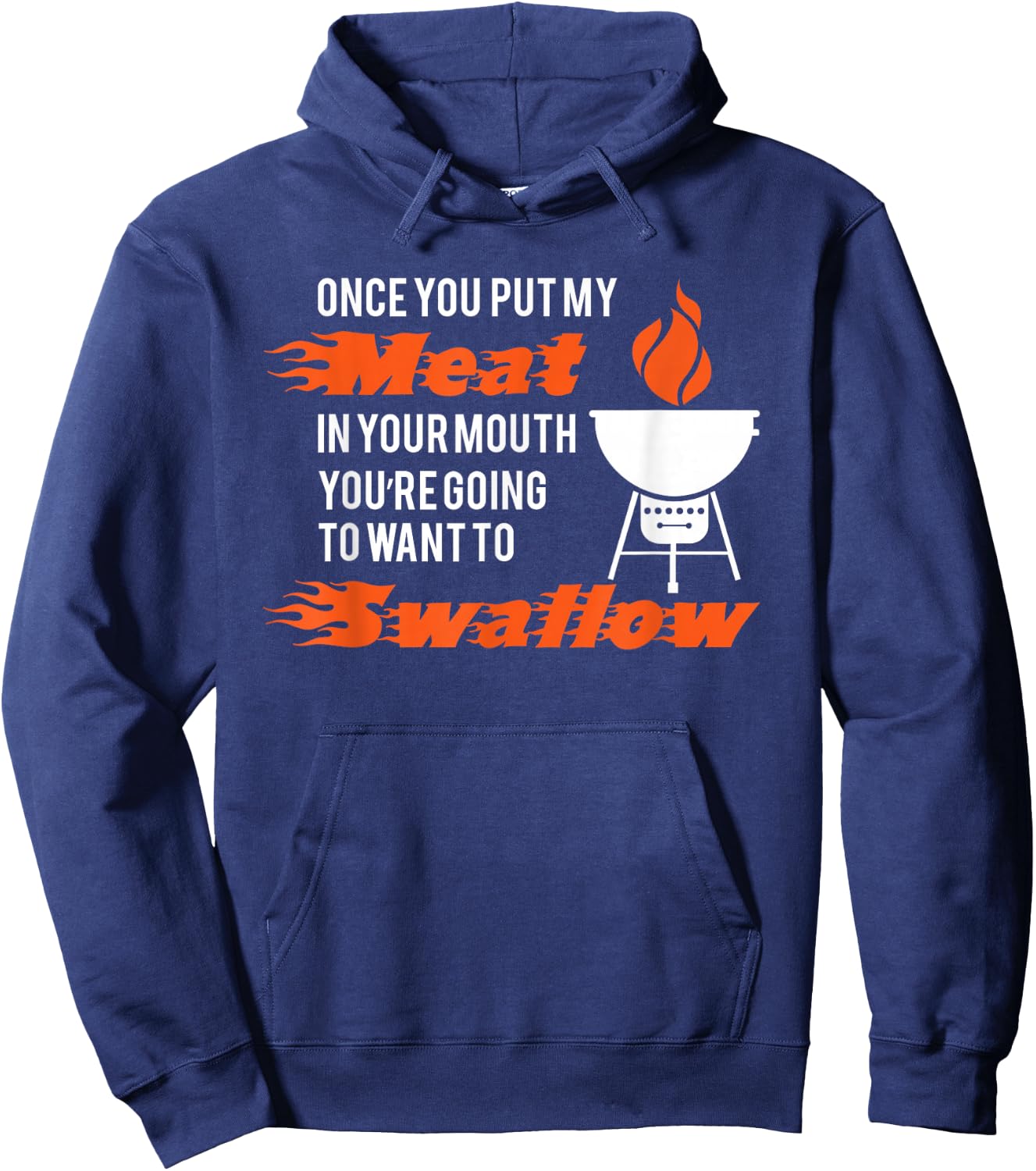 Sexual Grilling Meat T Shirt Hoodie - Hoodie | Navy