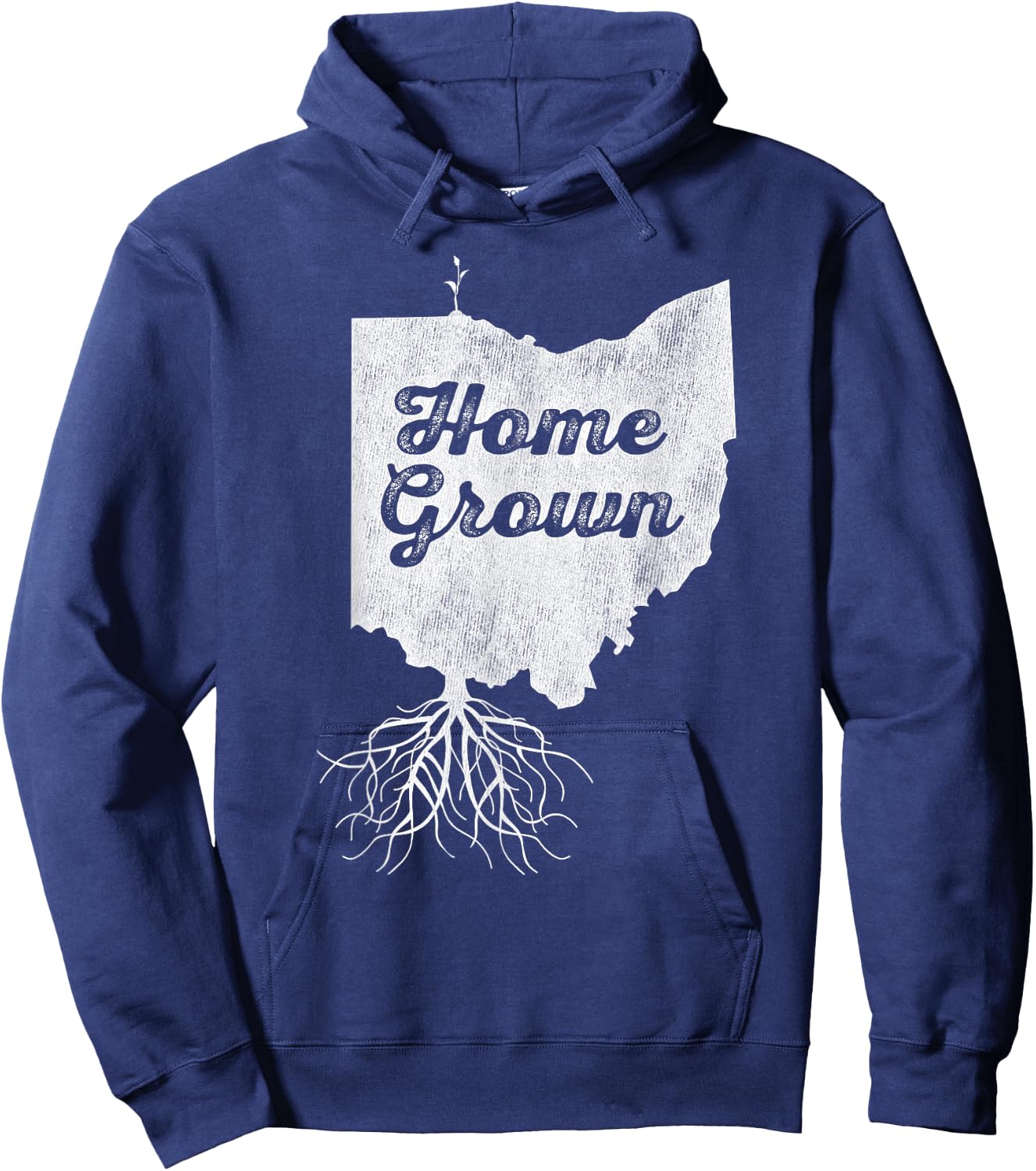 Ohio T Shirt Home Grown Roots OH State Pride Hoodie - Hoodie | Navy