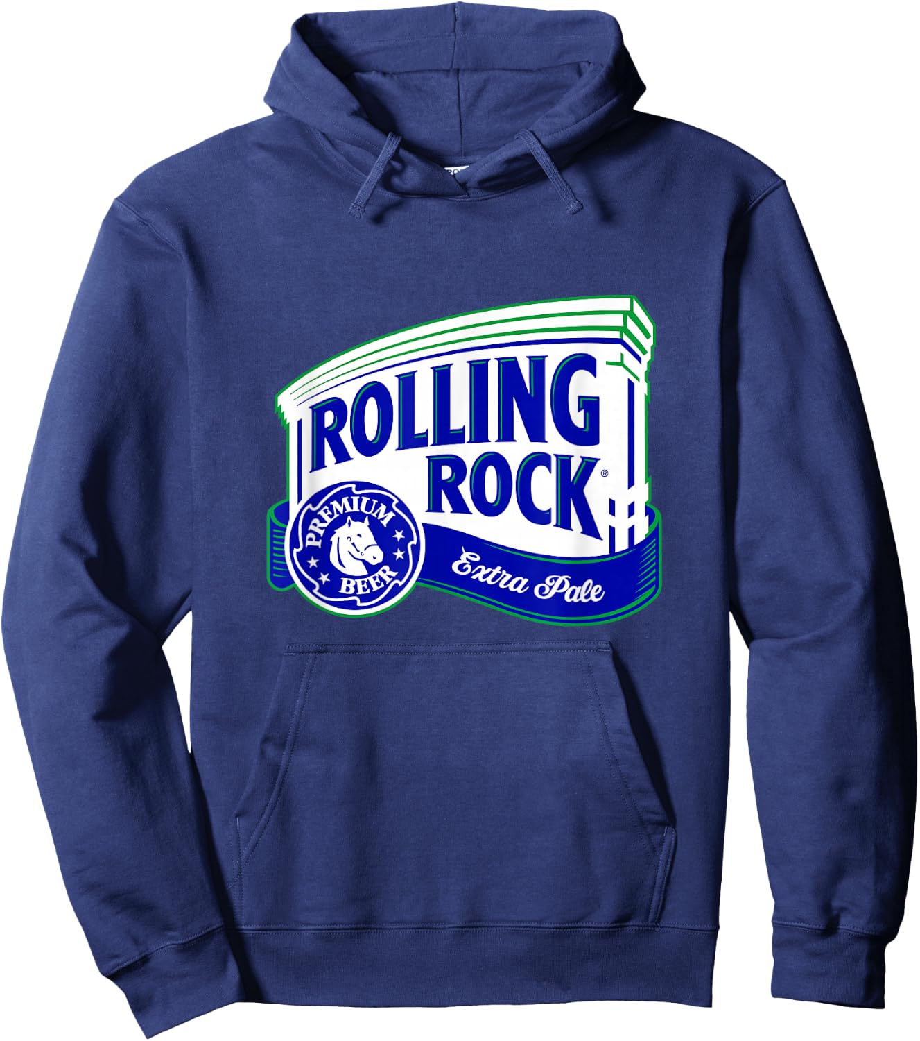 Rolling Rock Logo Hoodie - Hoodie | Navy