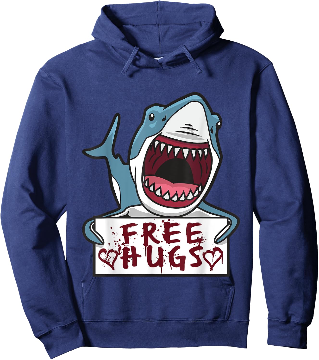 Shark Giving Free Hugs - Funny Shark Quotes Hoodie - Hoodie | Navy