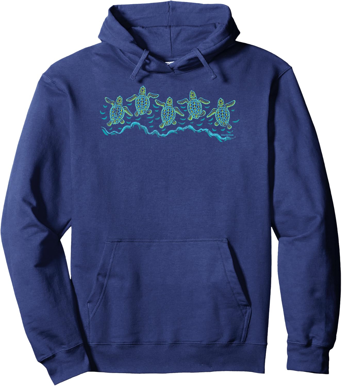 Baby Sea Turtles Vintage Beach Hoodie - Hoodie | Navy