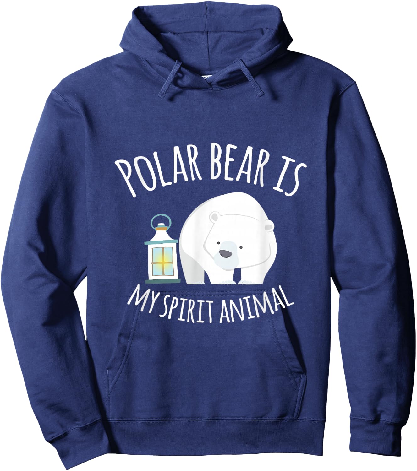 Polar Bear Is My Ghost Animal Funny Gift Hoodie - Hoodie | Navy