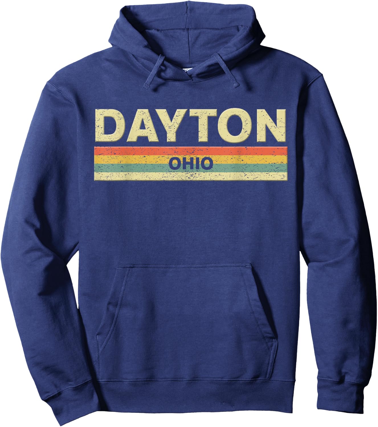 Dayton Ohio Shirt. Vintage Retro 70s 80s Hoodie - Hoodie | Navy