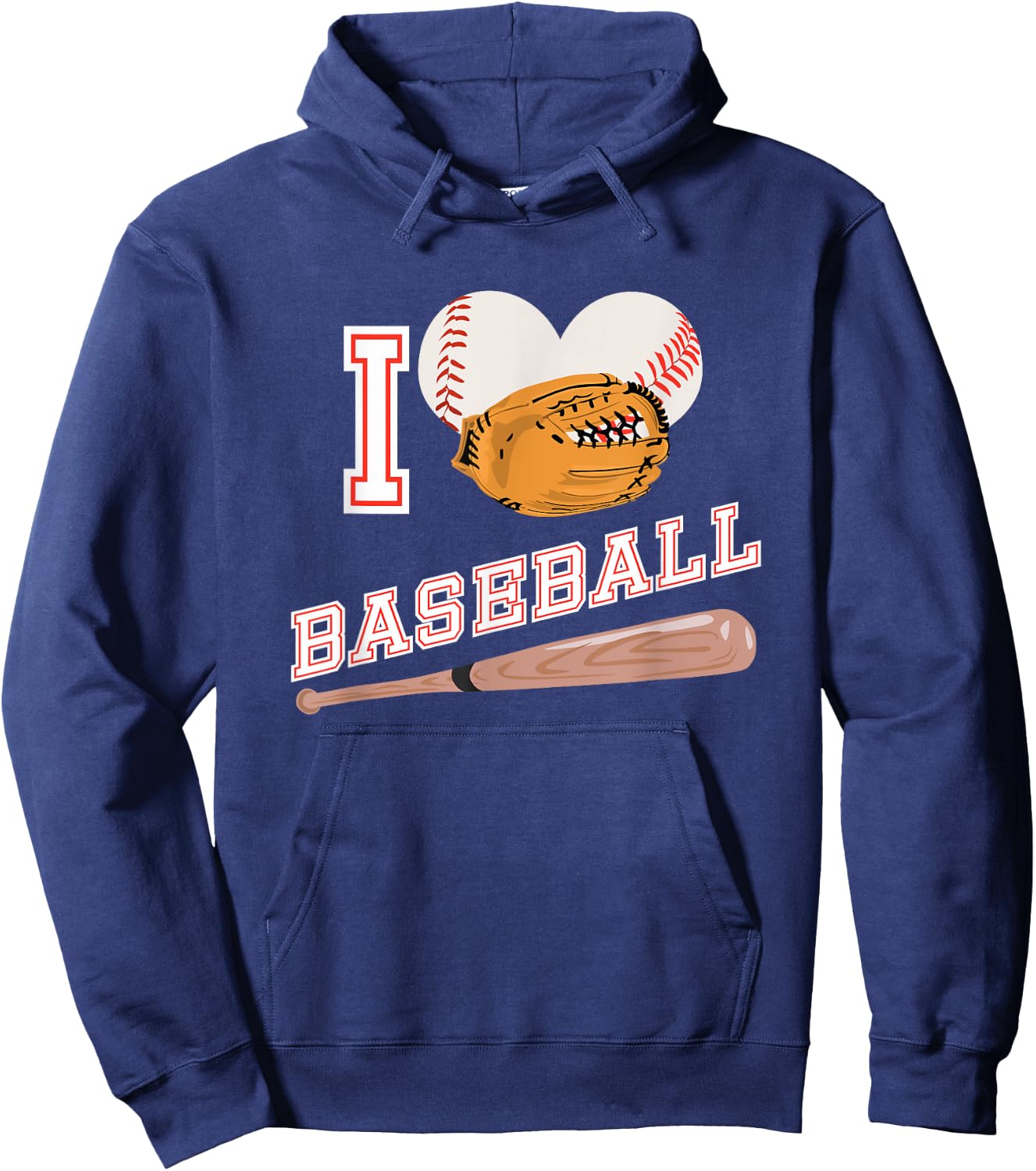 Baseball Sports Shirt I Love Baseball Hoodie - Hoodie | Navy