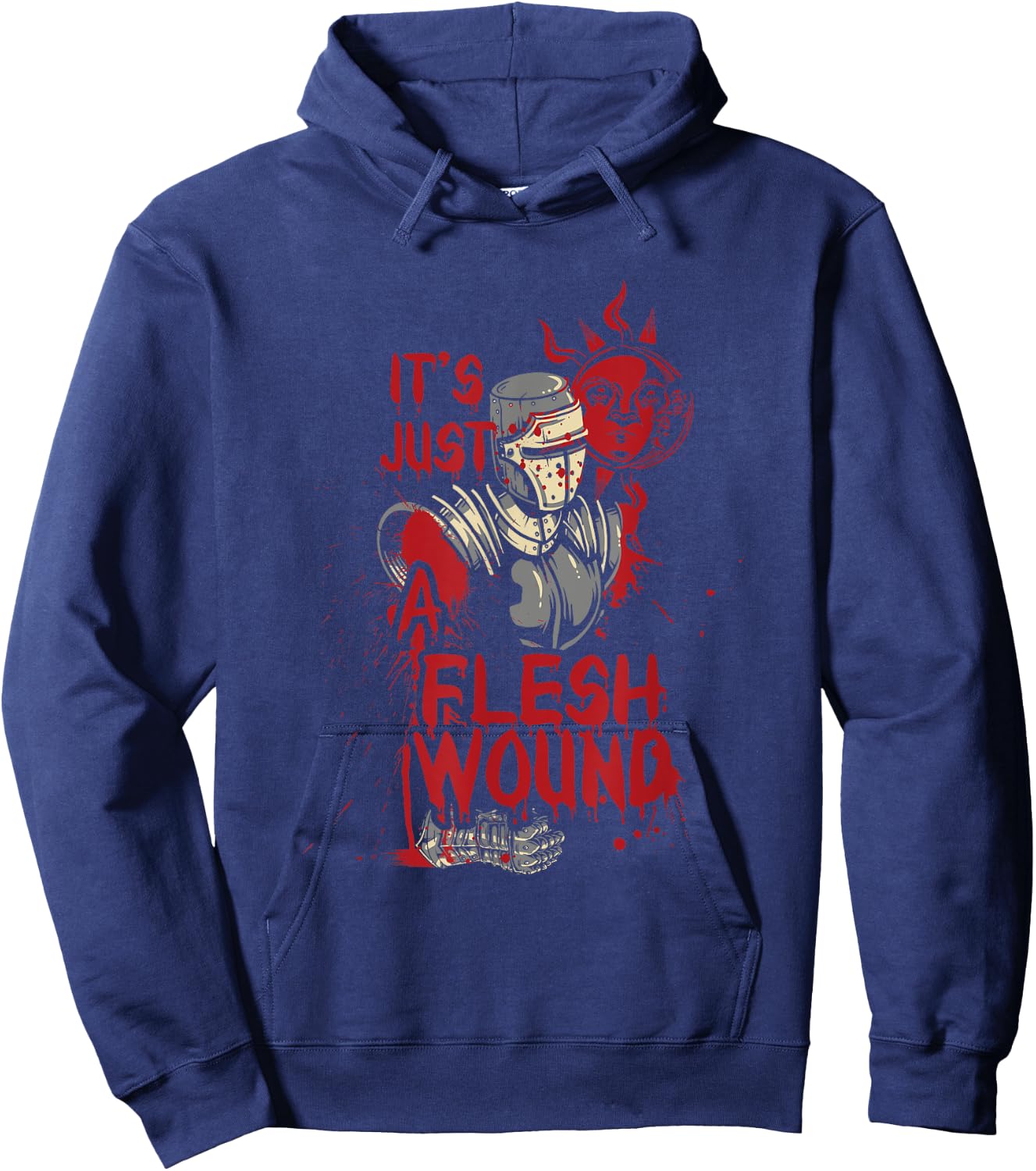 It's Just A Flesh Wound Funny Halloween Hoodie - Hoodie | Navy