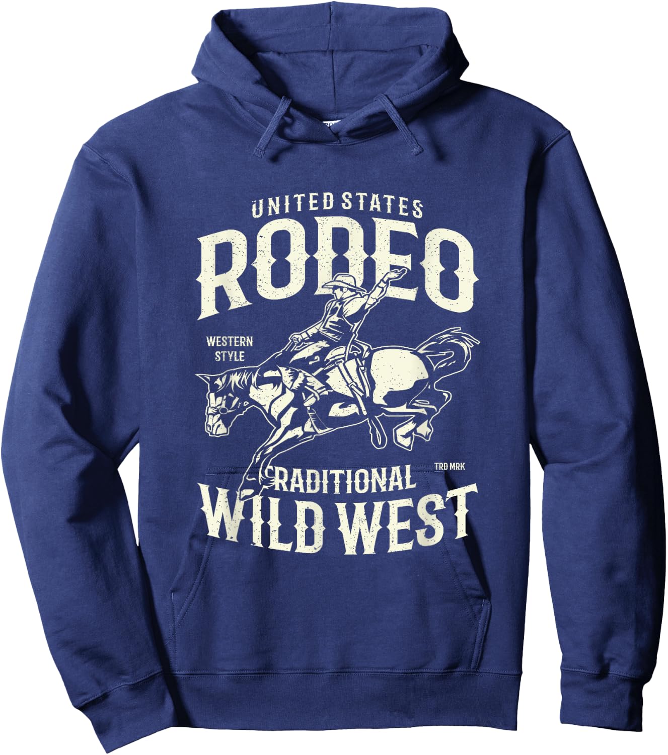 8 Seconds Cowboys Wild West Rodeo Hoodie - Hoodie | Navy