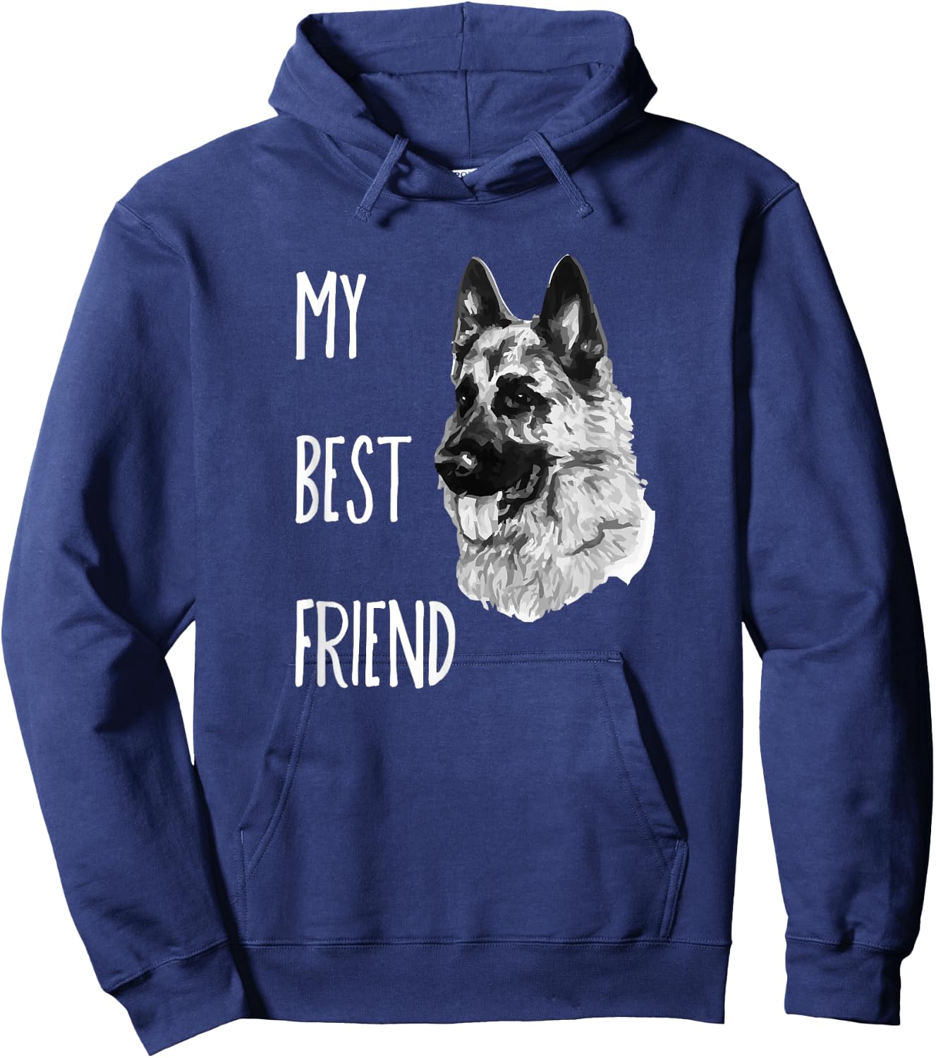 My Best Friend German Shepherd Dog Hoodie - Hoodie | Navy