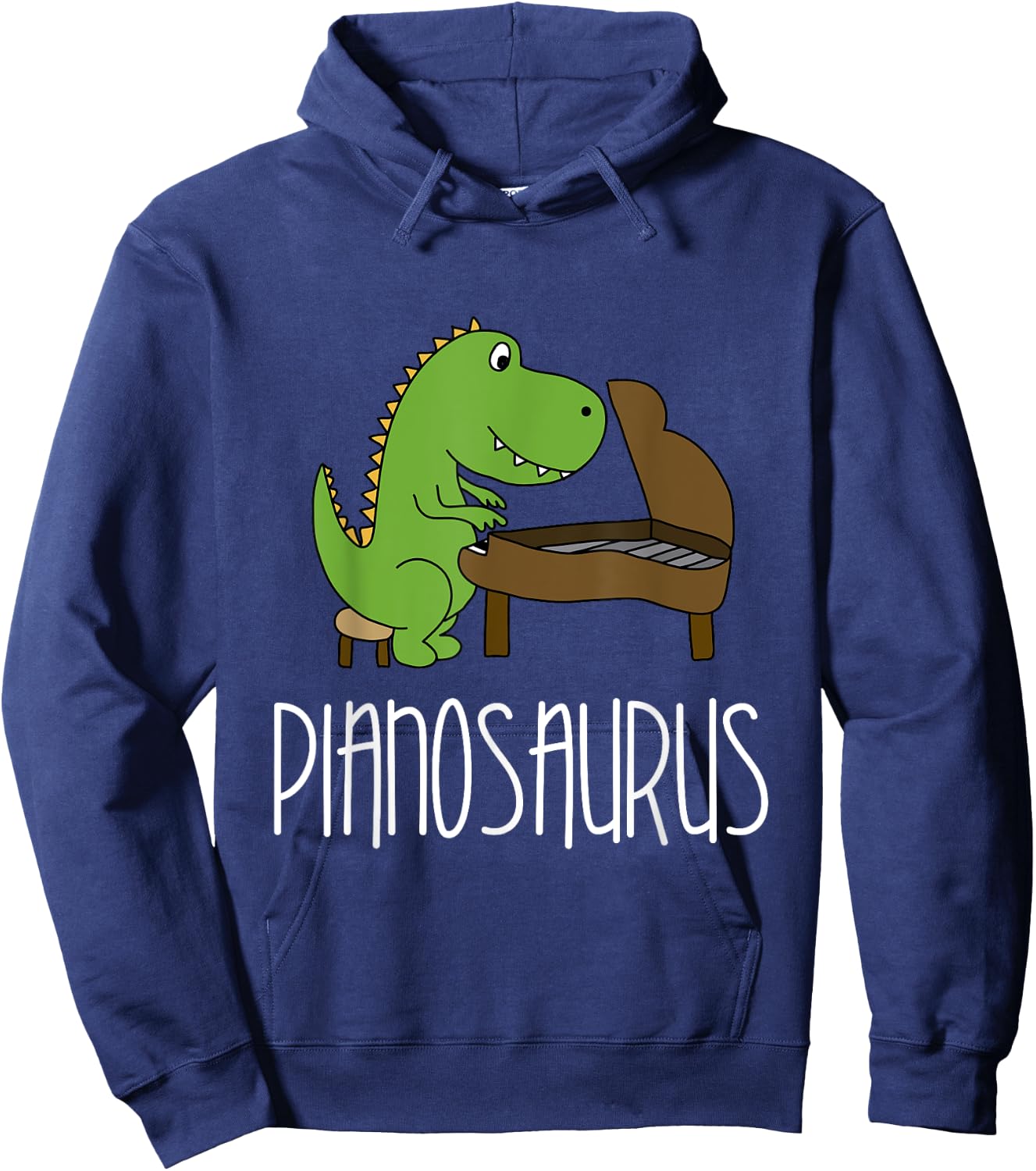 Pianosaurus - Funny Piano Dinosaur Pun T-Rex Hoodie - Hoodie | Navy