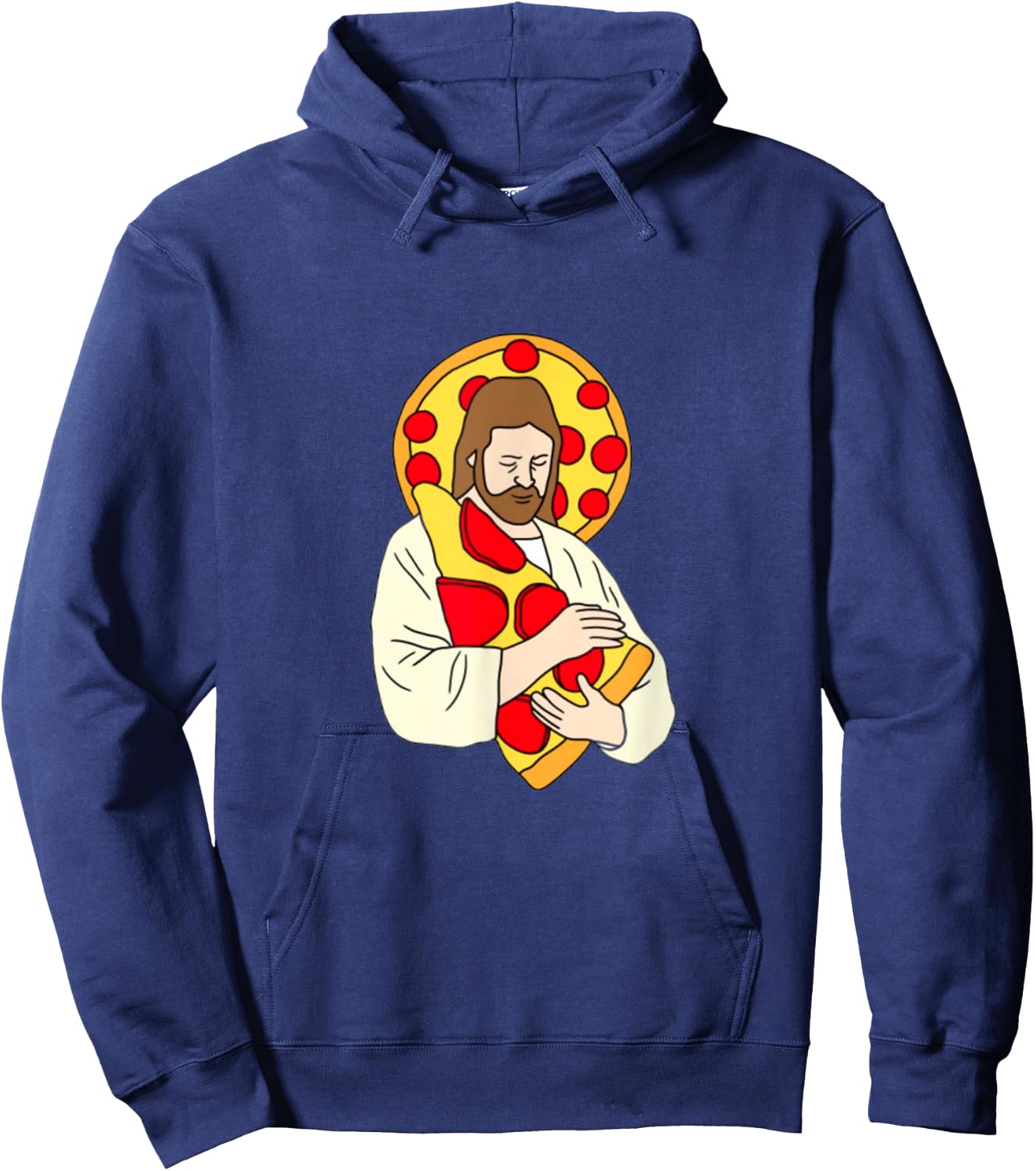 Jesus Pizza Funny Religious Shirt Hoodie - Hoodie | Navy