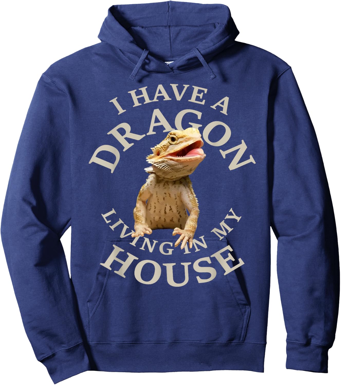 Bearded Dragon Clothes Pogona Barbata Lizard Hoodie - Hoodie | Navy