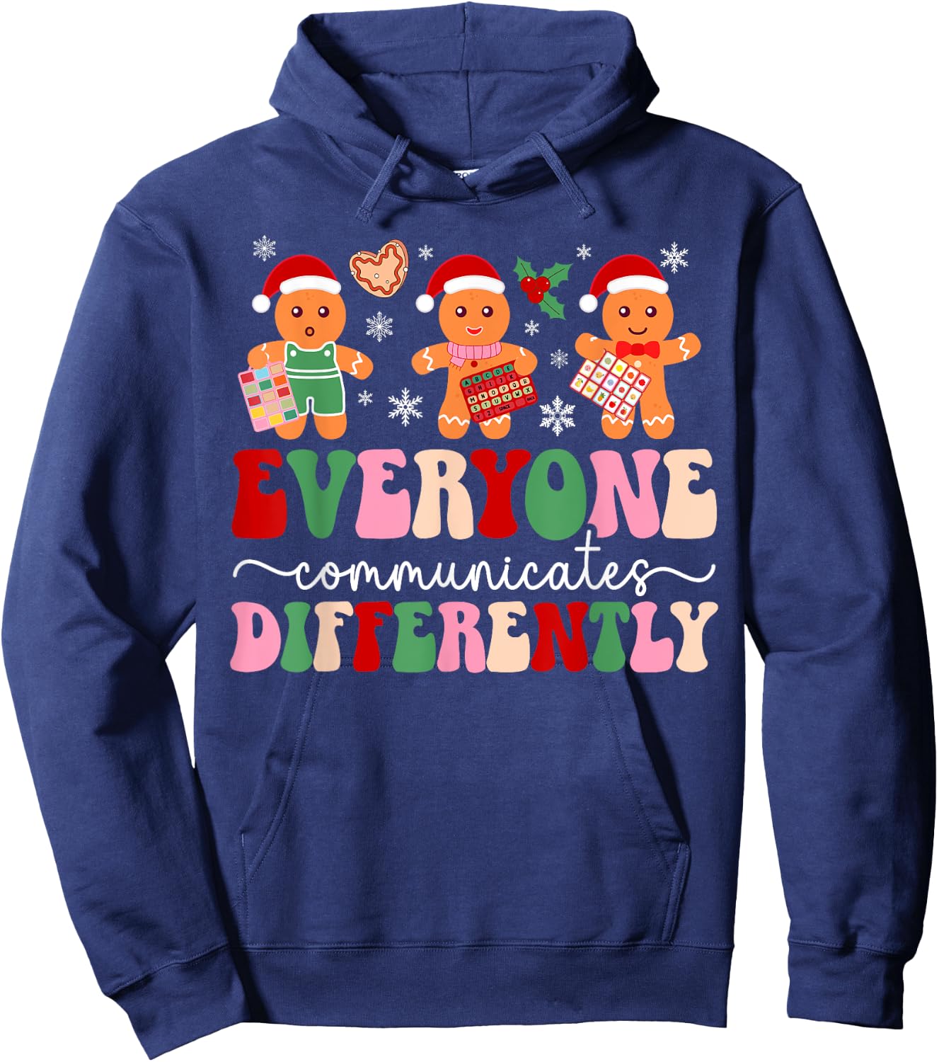 SLP Christmas Speech Language Pathology Xmas Hoodie - Hoodie | Navy