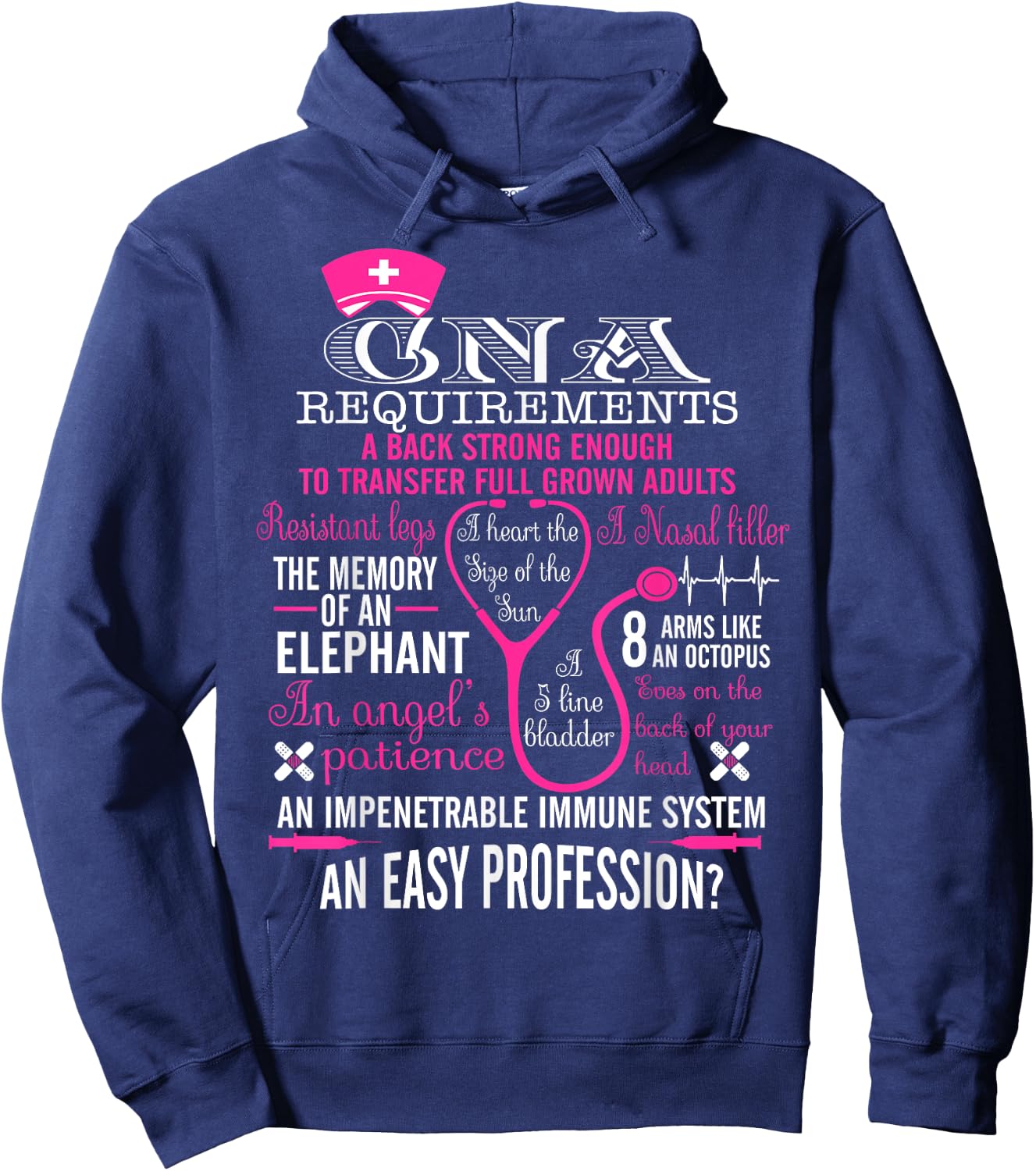CNA Requirements Hoodie - Hoodie | Navy